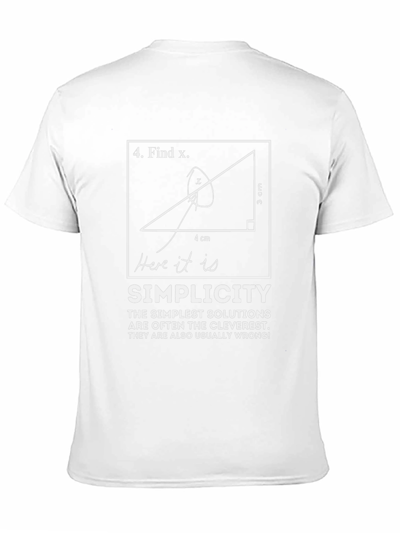 Black Find X Simplicity T-Shirt - Clever Math Humor Tee view 11