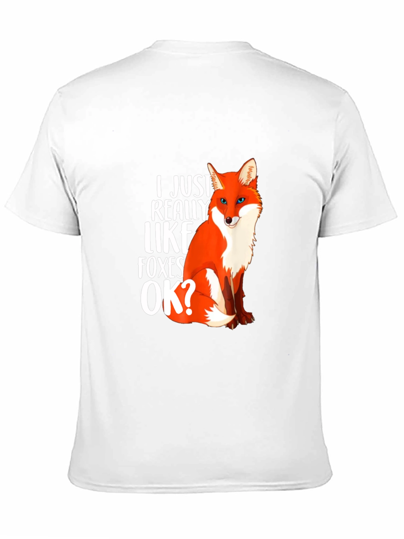 Black I Just Really Like Foxes OK? Graphic T-Shirt view 11