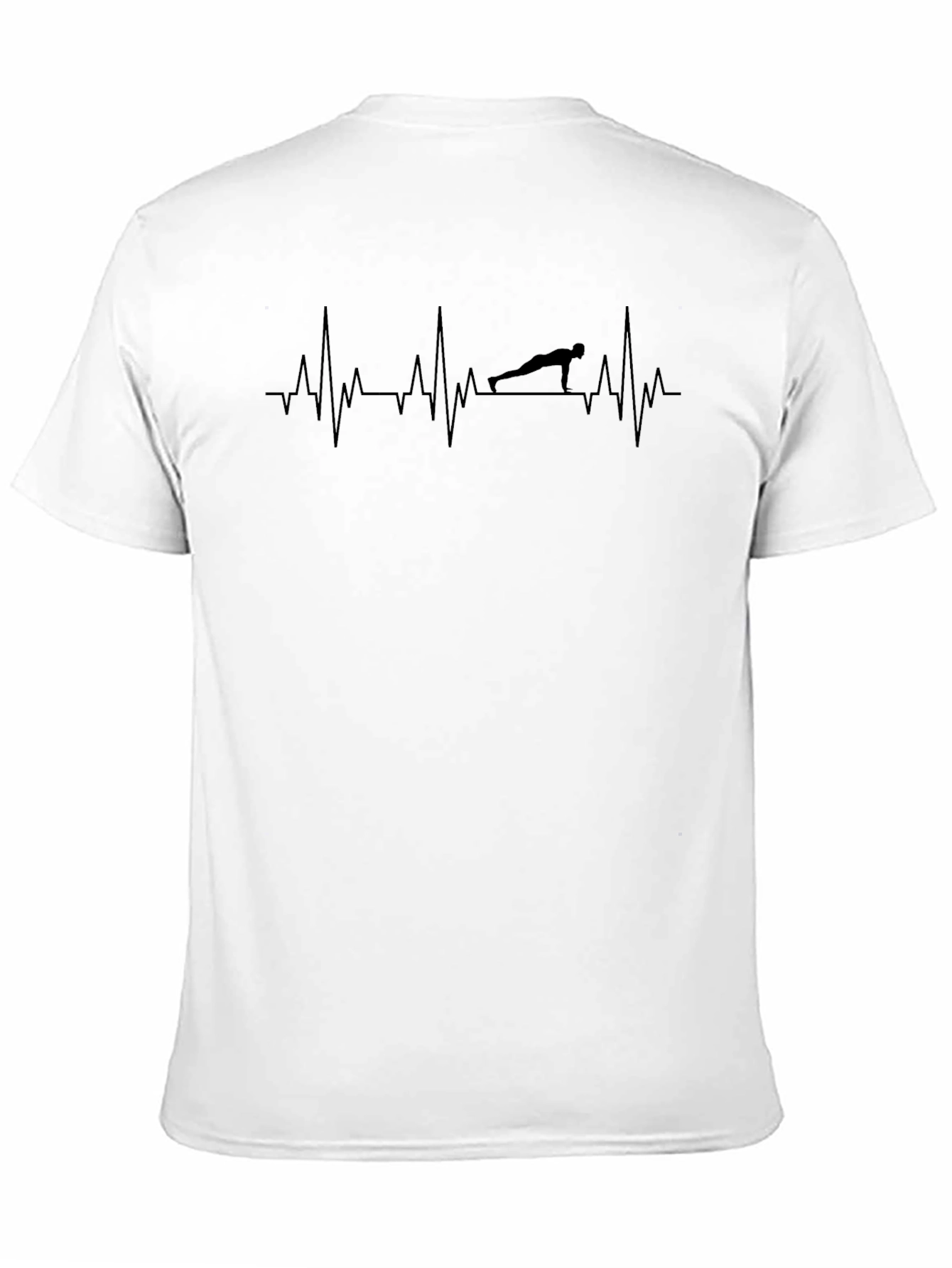 Black Workout Heartbeat Tee - Push Up Pulse T-Shirt view 11