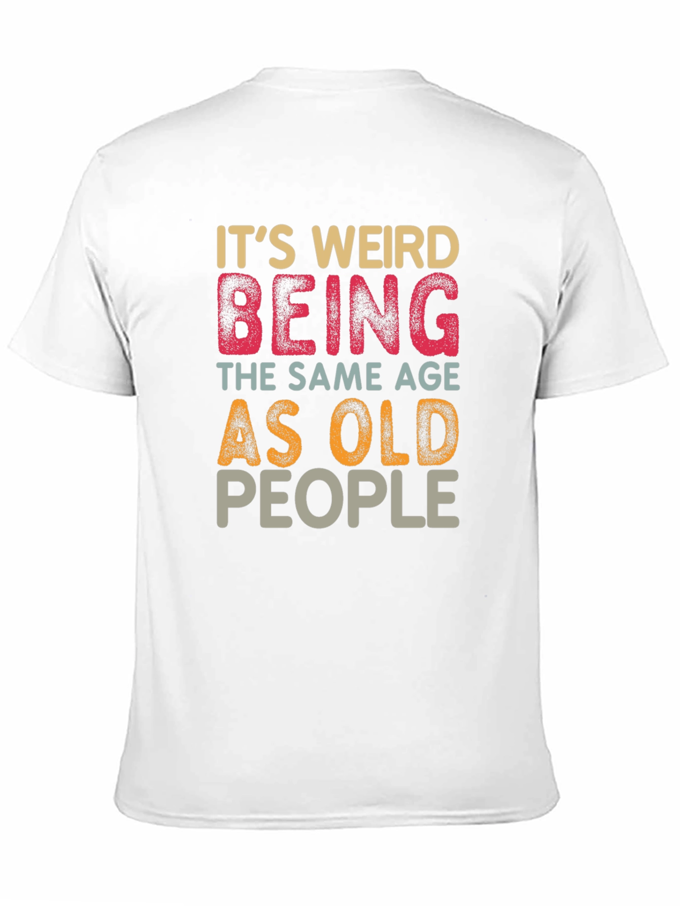 Black Funny 'Same Age as Old People' Graphic T-Shirt view 11