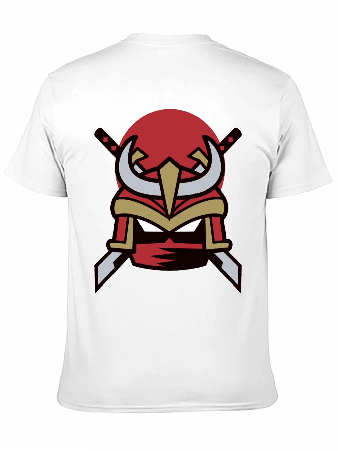 Black Red Ninja Mask Graphic Tee - Cool Samurai Style view 11