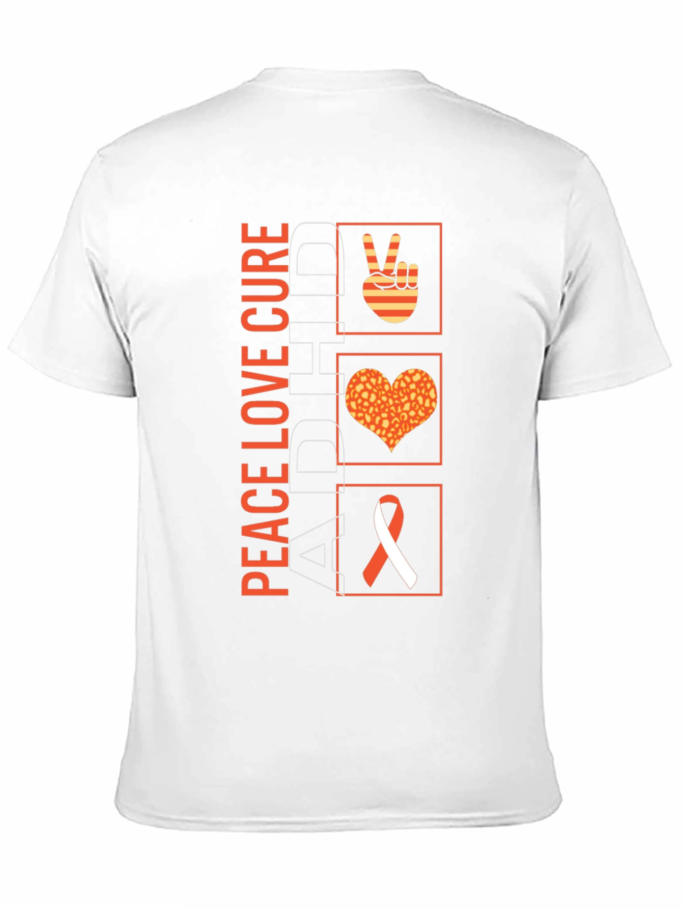 Peace Love Cure ADHD Awareness T-Shirt - 11