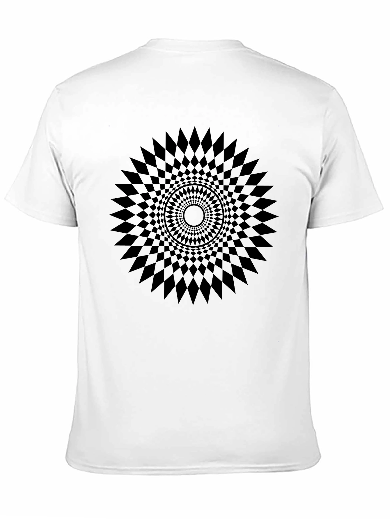 Black Geometric Mandala Graphic Print T-Shirt view 11