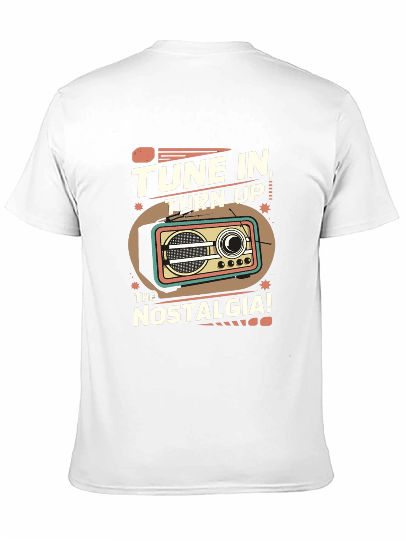 Black Tune In Nostalgia Retro Radio T-Shirt view 11