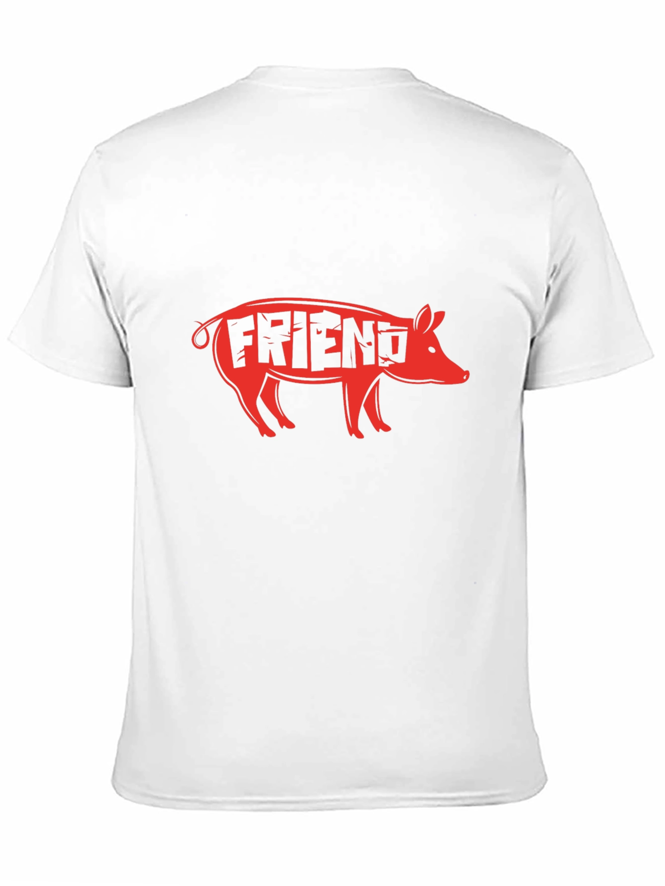 Black Pig Friend Graphic Tee - Black Unisex Shirt view 11