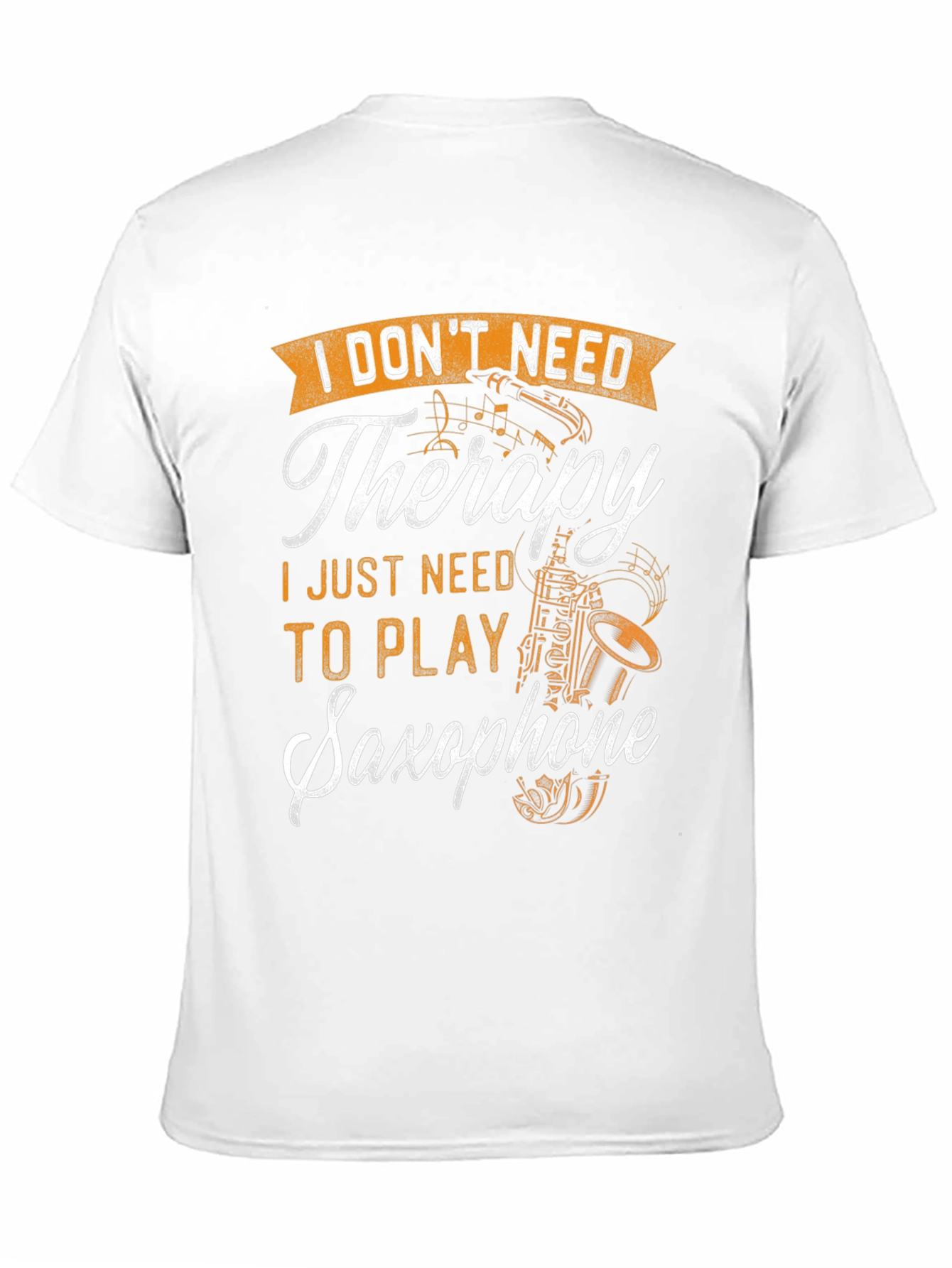 Black Saxophone Therapy T-Shirt view 11