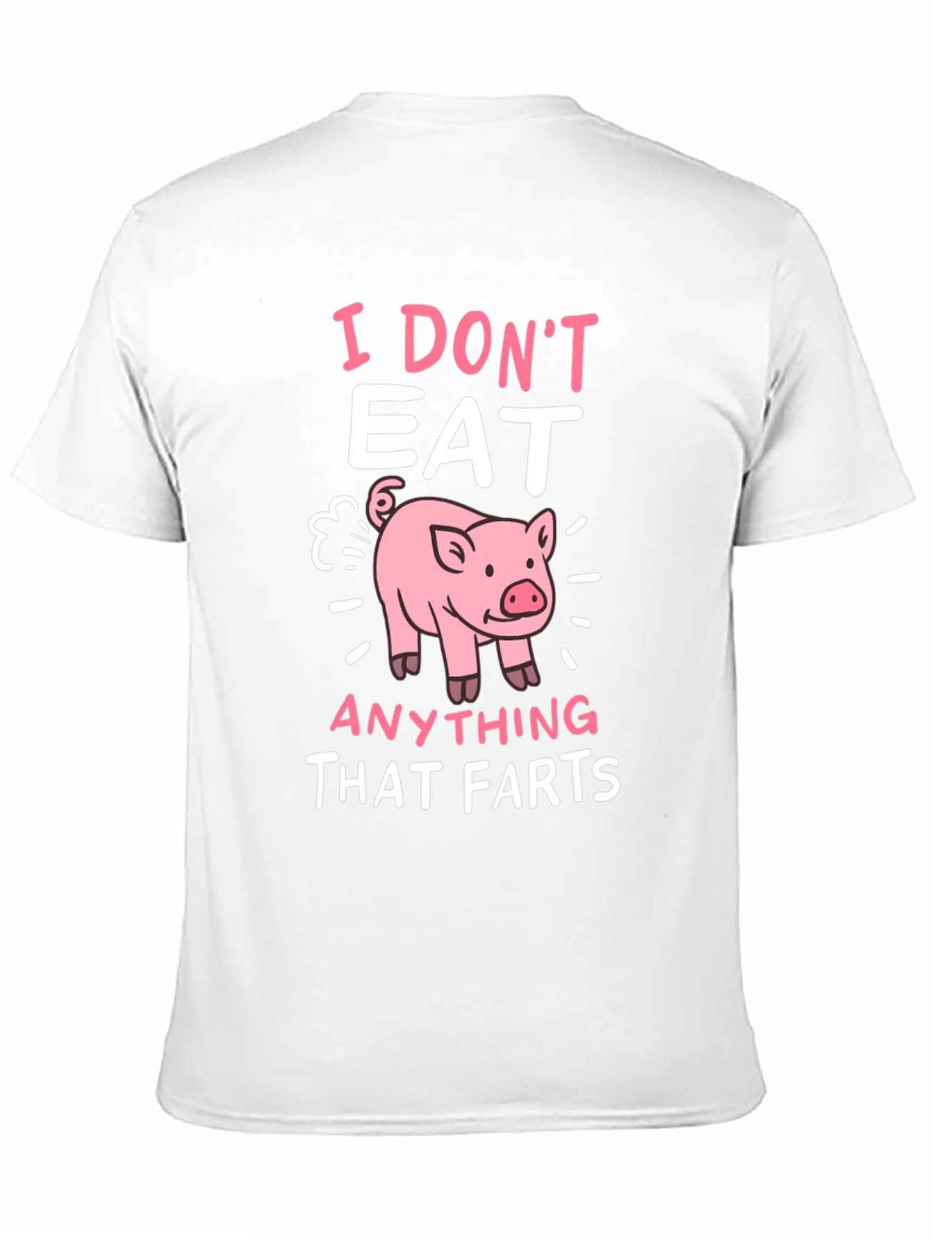 Black Funny Vegan T-Shirt - I Don't Eat Anything That Farts view 11