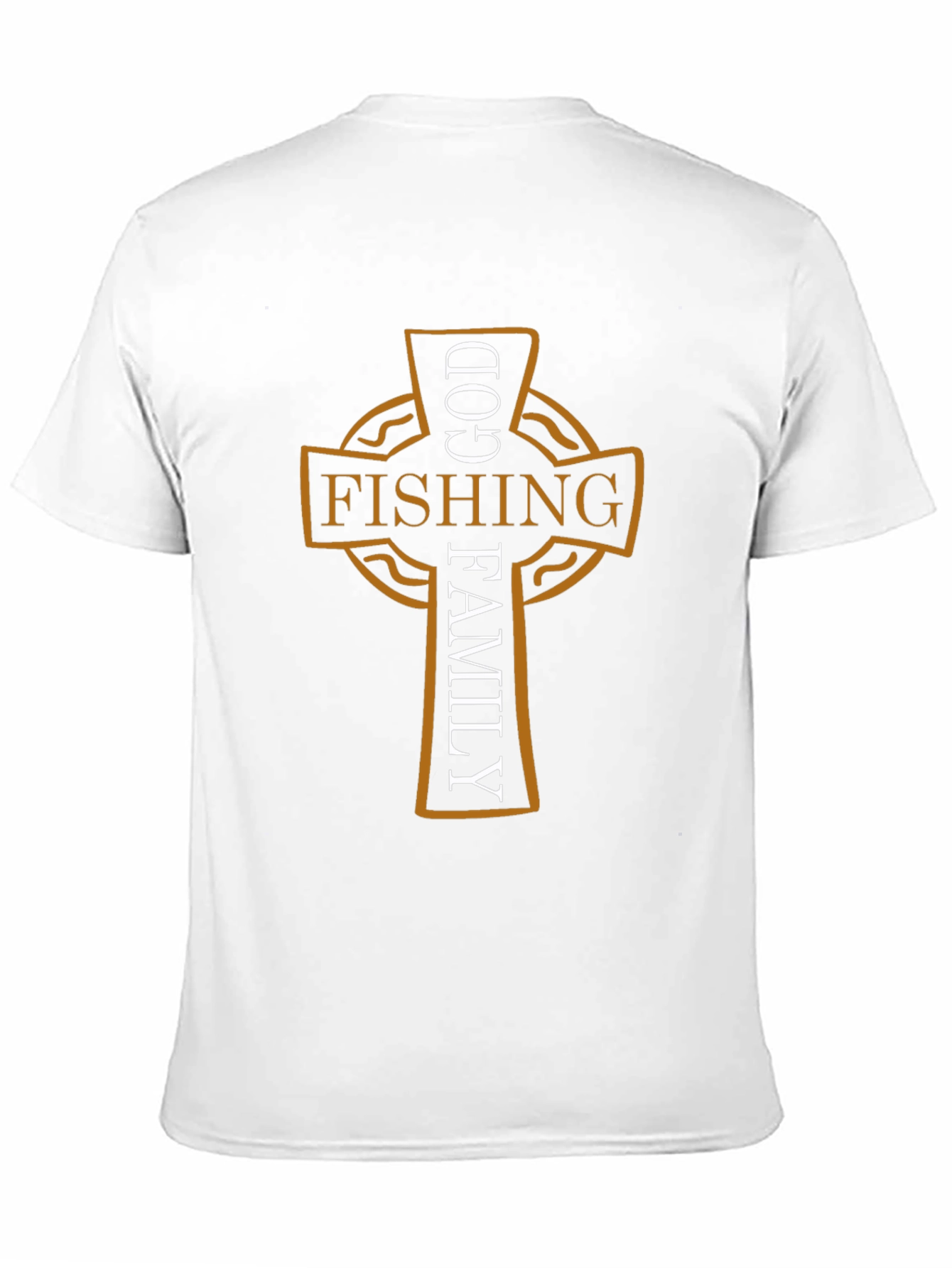 Black God Fishing Family Cross Graphic Black Tee view 11