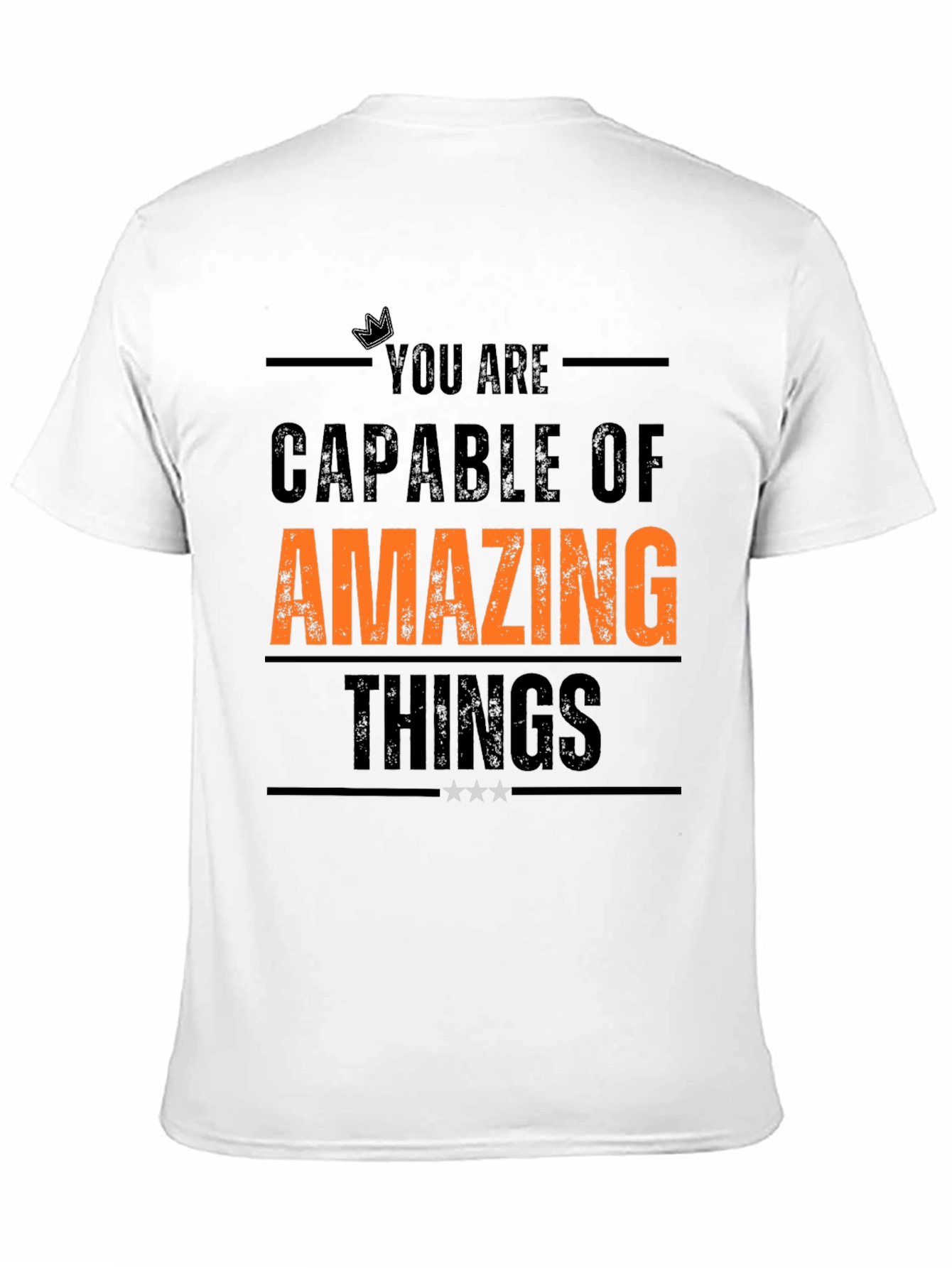 Black Inspirational T-Shirt: You Are Capable of Amazing Things view 11