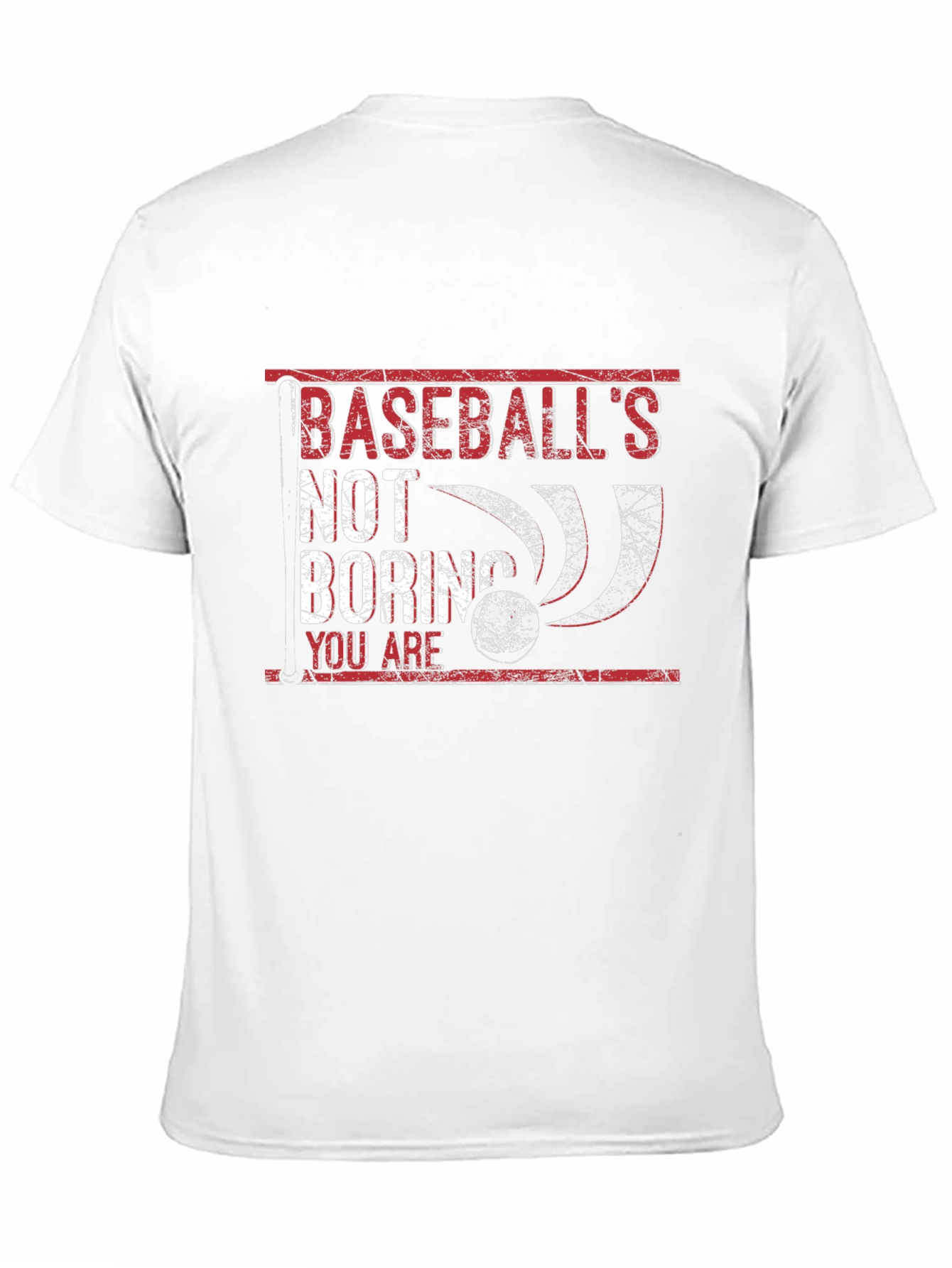 Black Baseball's Not Boring T-Shirt view 11