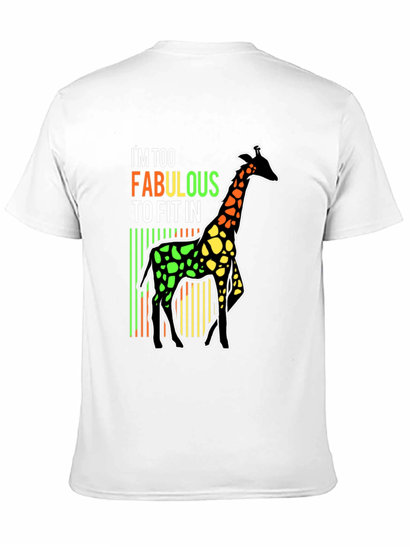 Black Fabulous Giraffe T-Shirt - Unique Design view 11