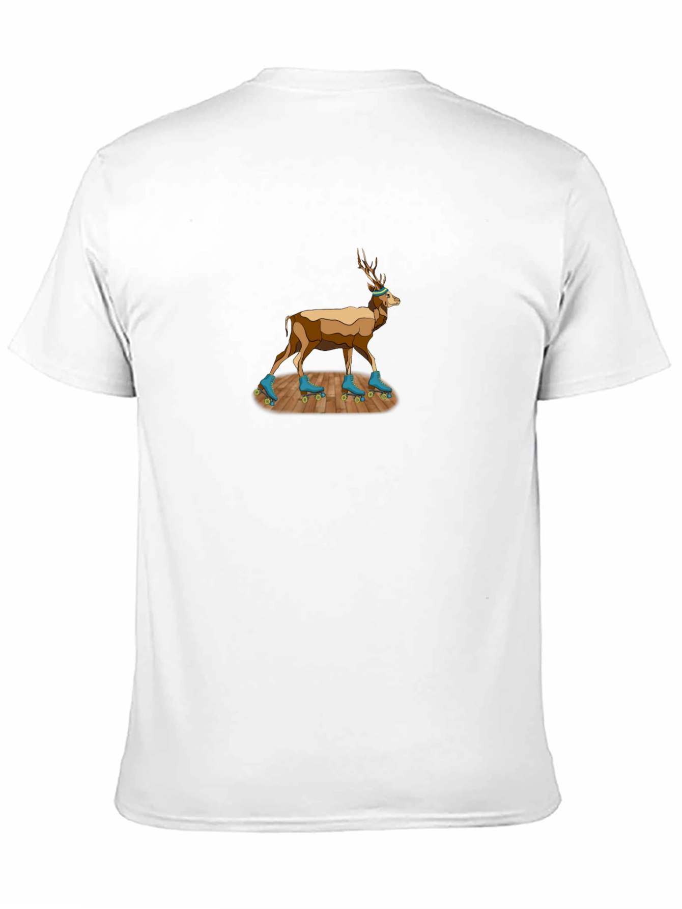 Black Deer on Roller Skates T-Shirt - Unique Design! view 11
