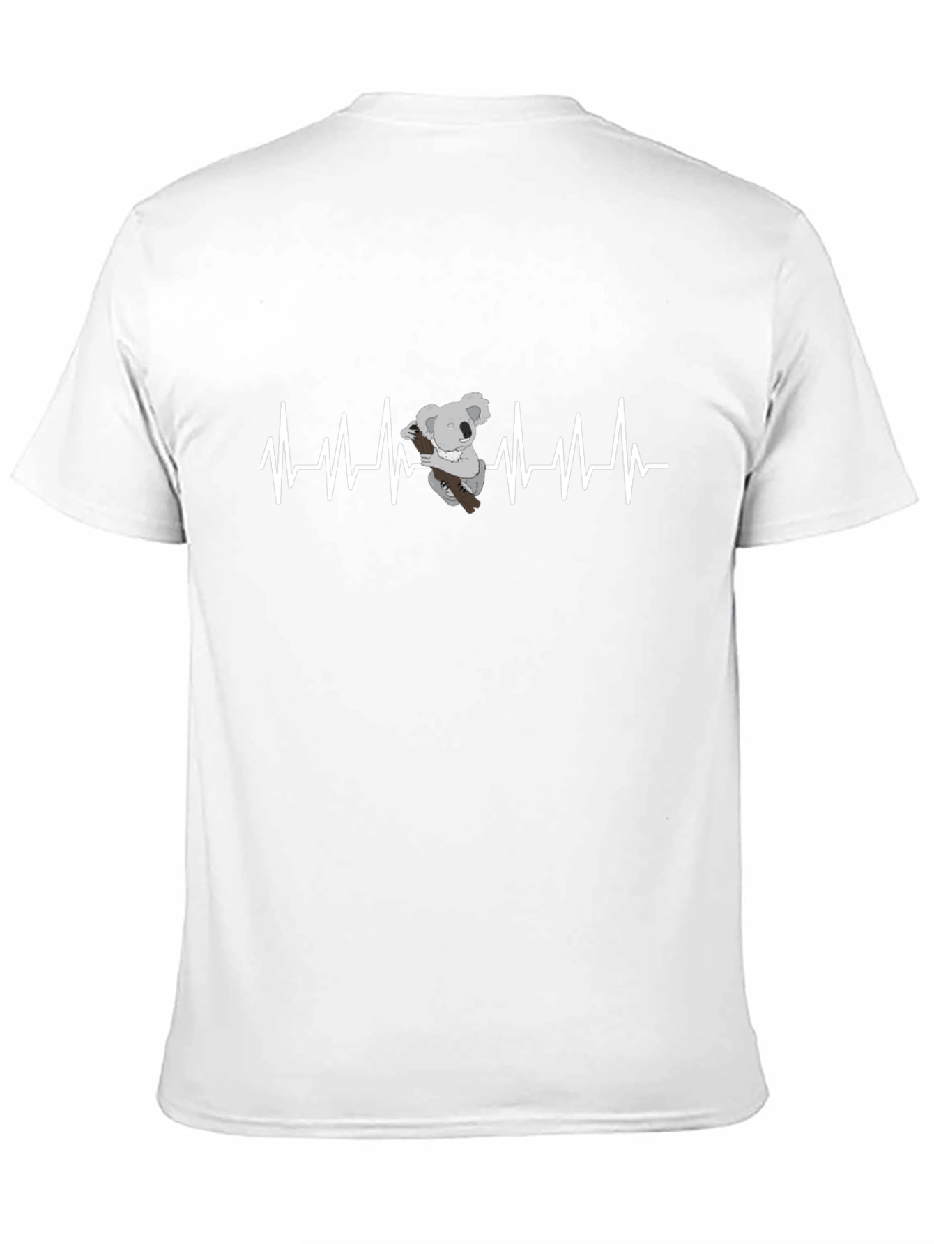 Black Koala Heartbeat Graphic Black T-Shirt view 11