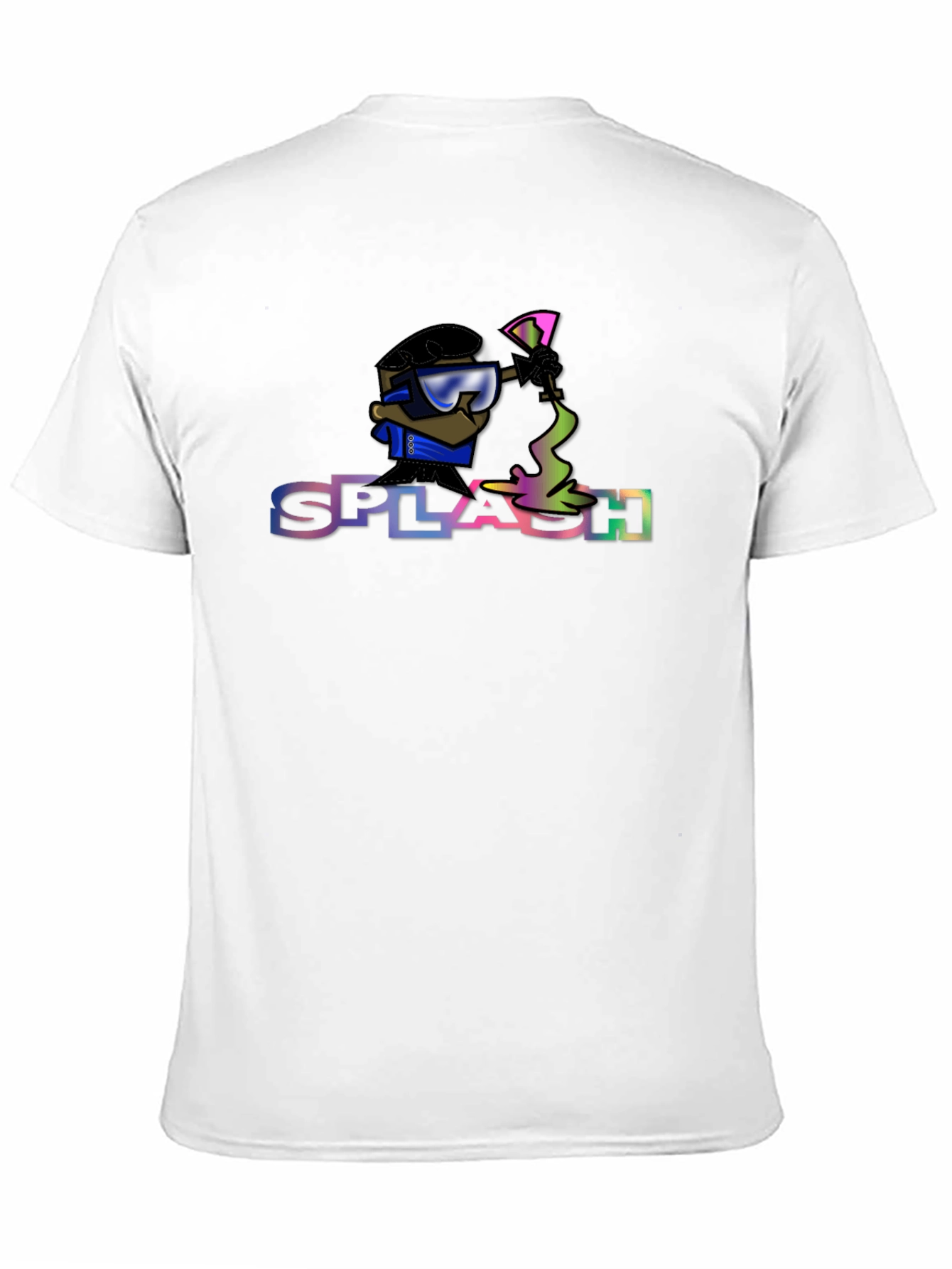 Black Splash Graphic Tee - Cool Cartoon Print view 11