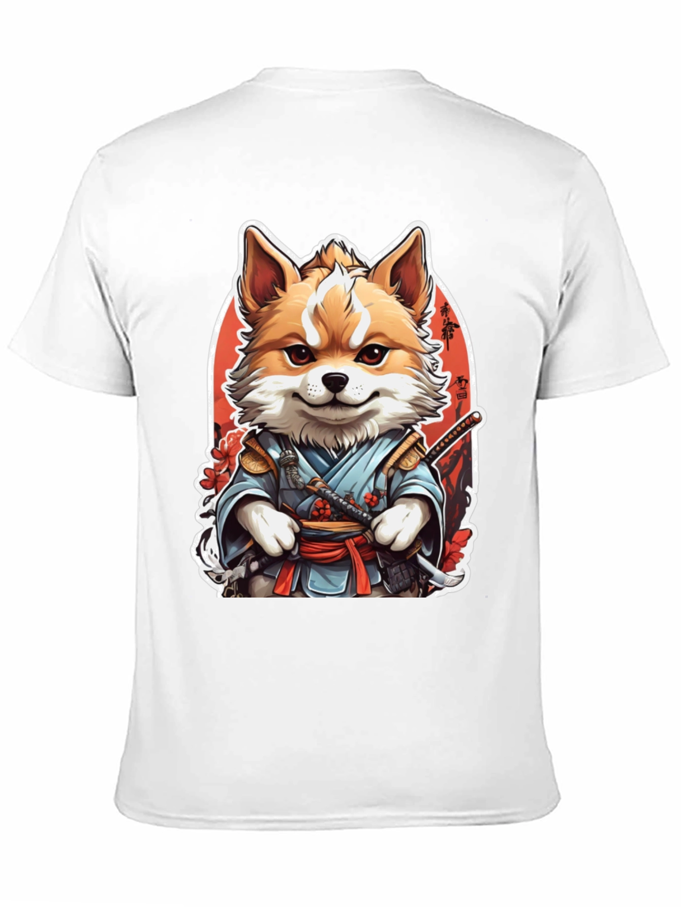 Black Samurai Fox Graphic Tee view 11
