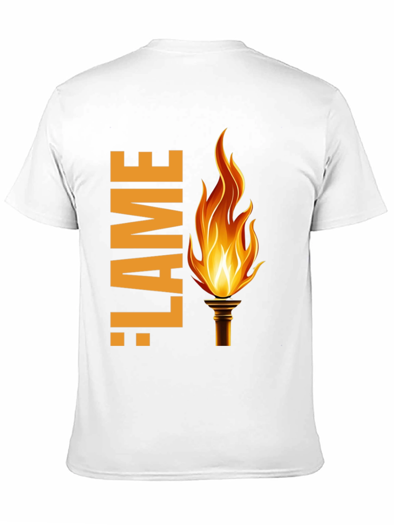 Black Flame Graphic Print Black T-Shirt view 11