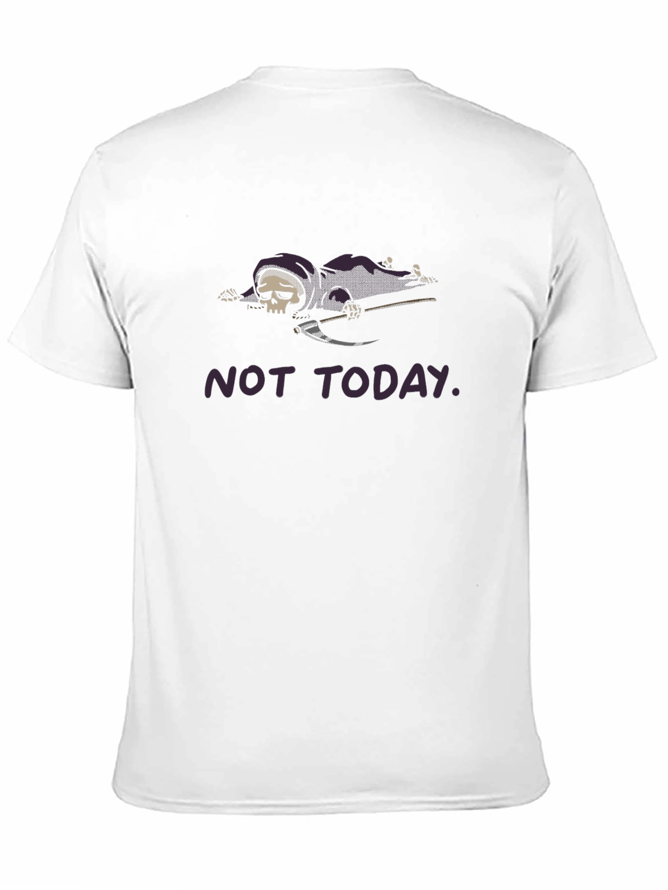 Black Not Today Graphic T-Shirt, Dark Humor Tee view 11