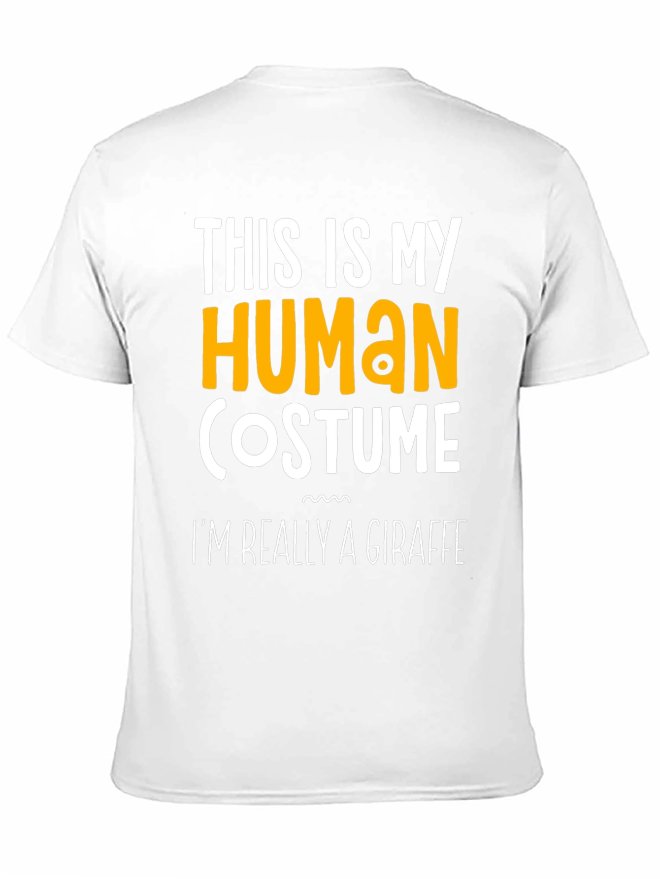 Black Funny Giraffe Costume T-Shirt - This Is My Human Costume view 11