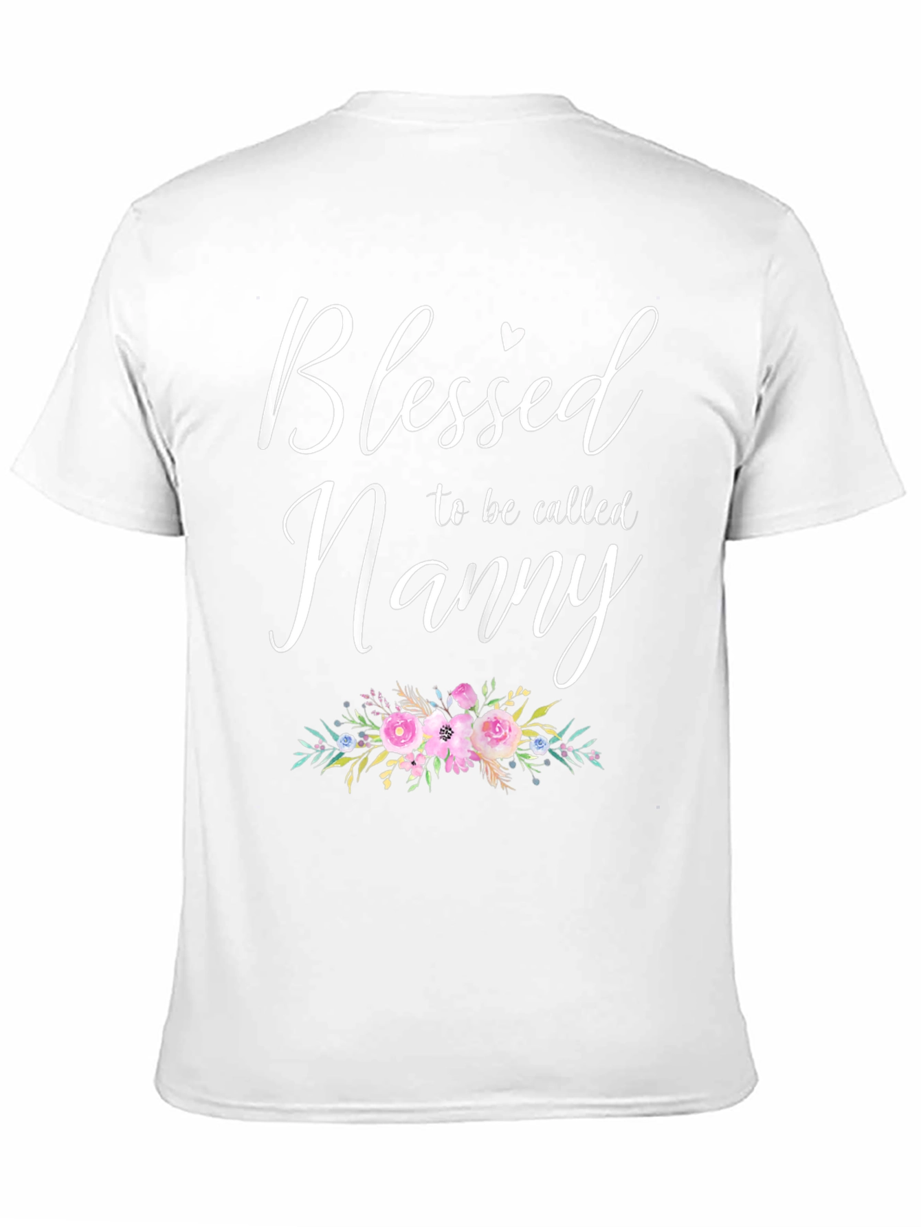 Black Blessed Nanny Graphic Tee - Floral Design view 11