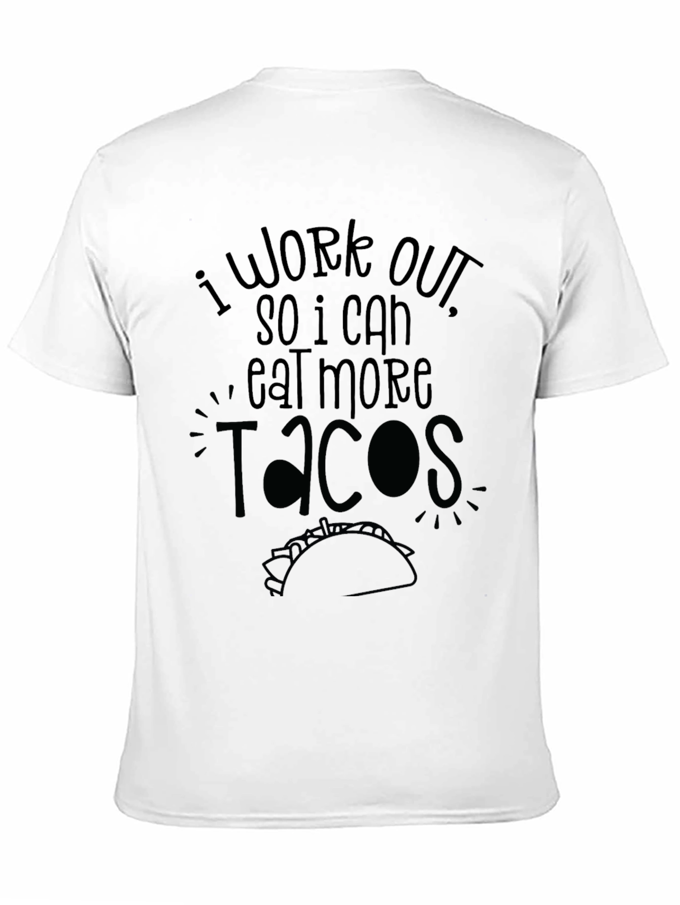 Black Funny Workout Taco T-Shirt view 11