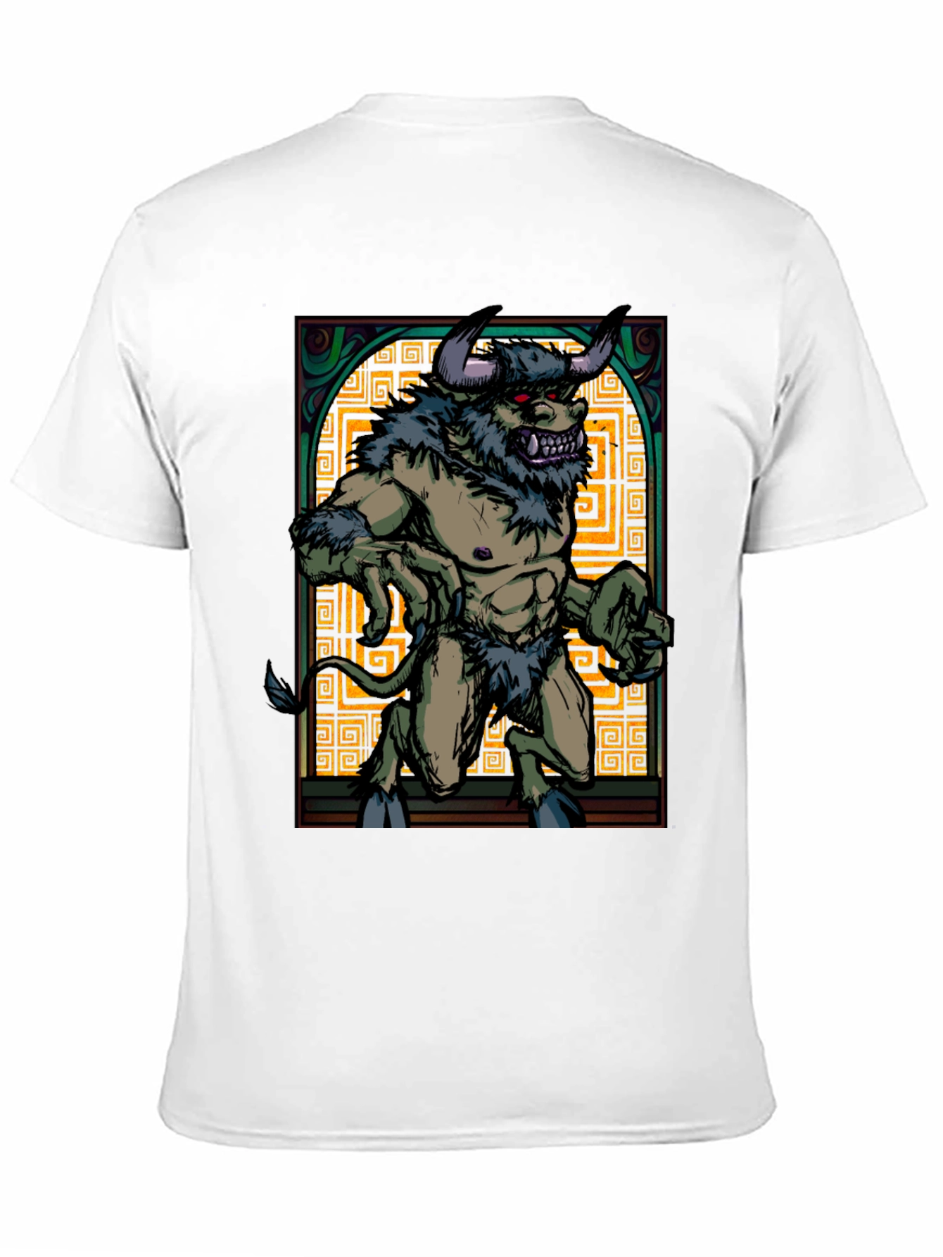 Black Minotaur Graphic Tee - Black Cotton Shirt view 11