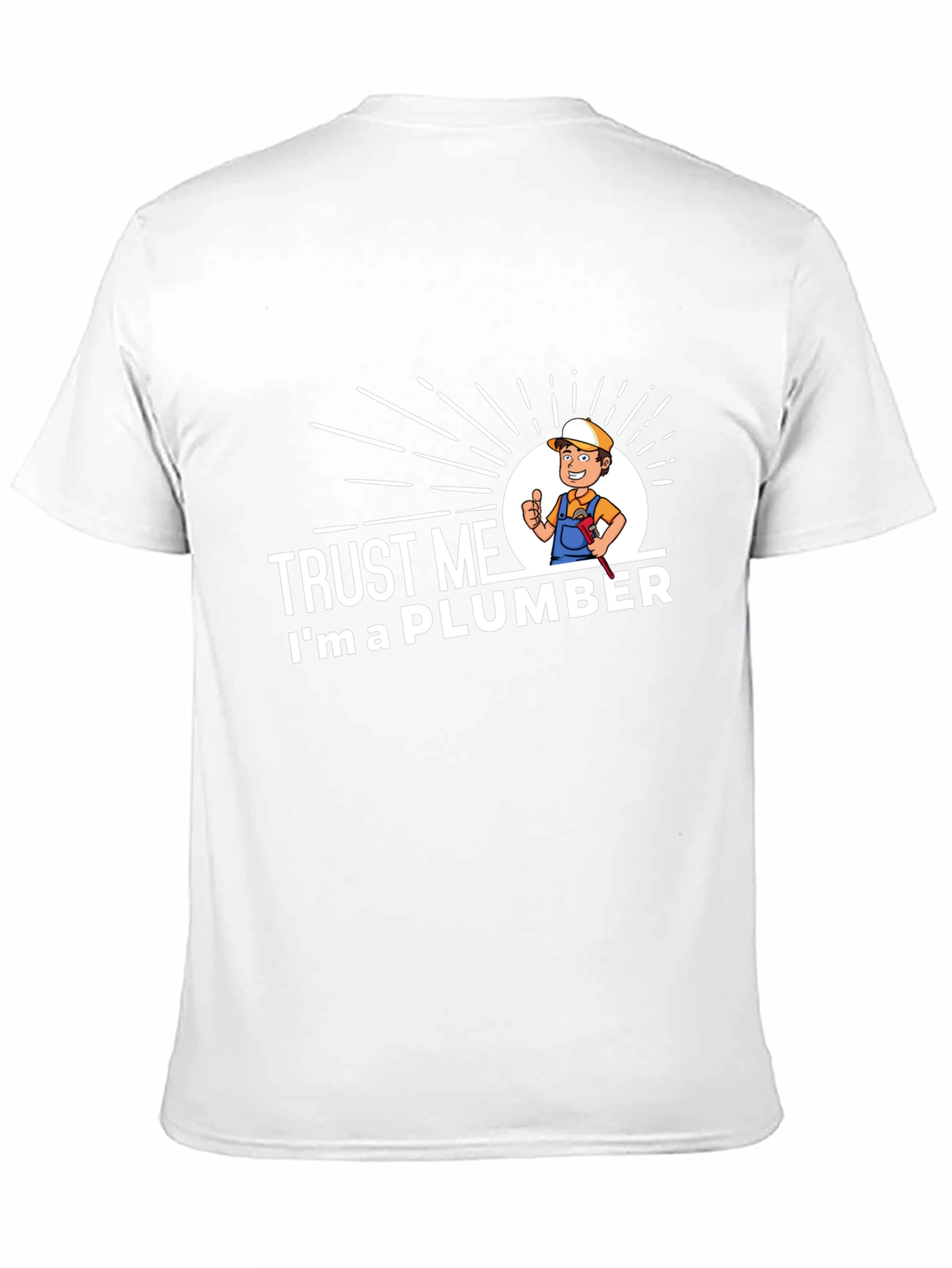Black Trust Me I'm A Plumber Graphic T-Shirt view 11