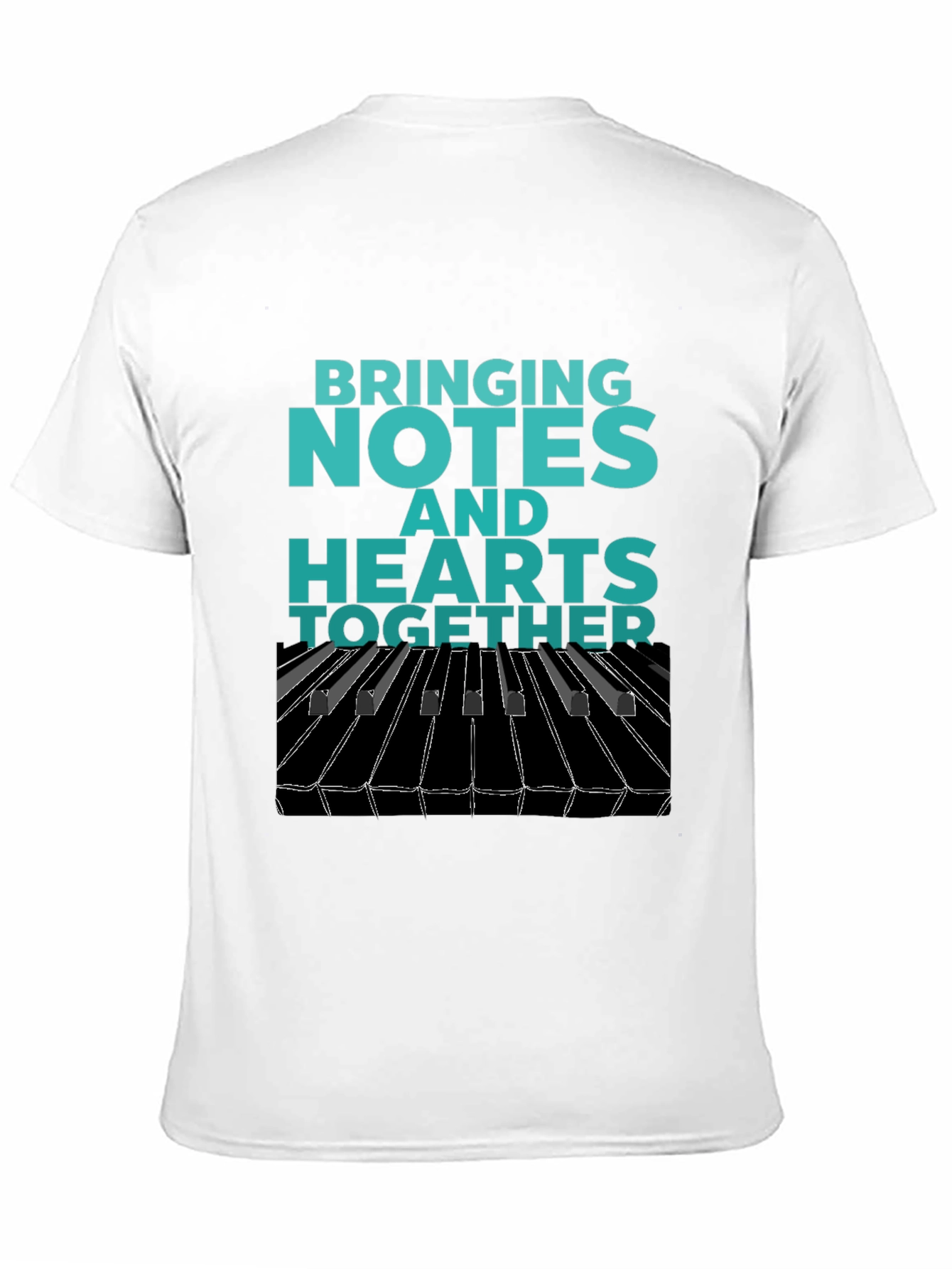 Black Music Lover's Tee: Notes & Hearts Together view 11