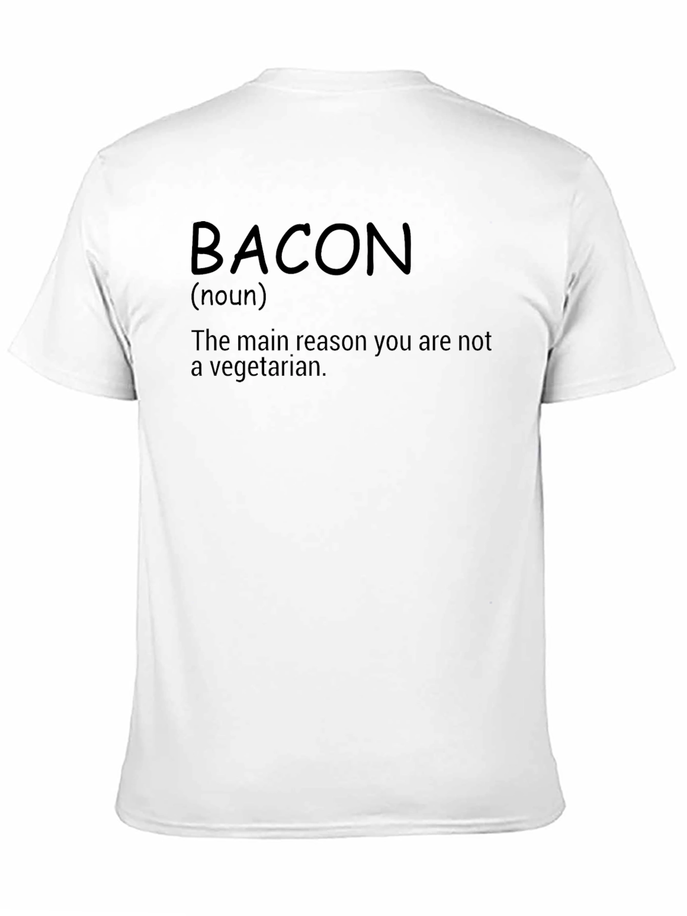 Black Bacon Definition Graphic T-Shirt - Funny Foodie Tee view 11