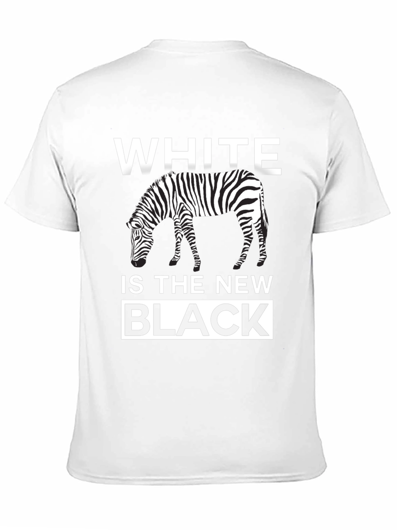 Black White Is The New Black Zebra Graphic T-Shirt view 11
