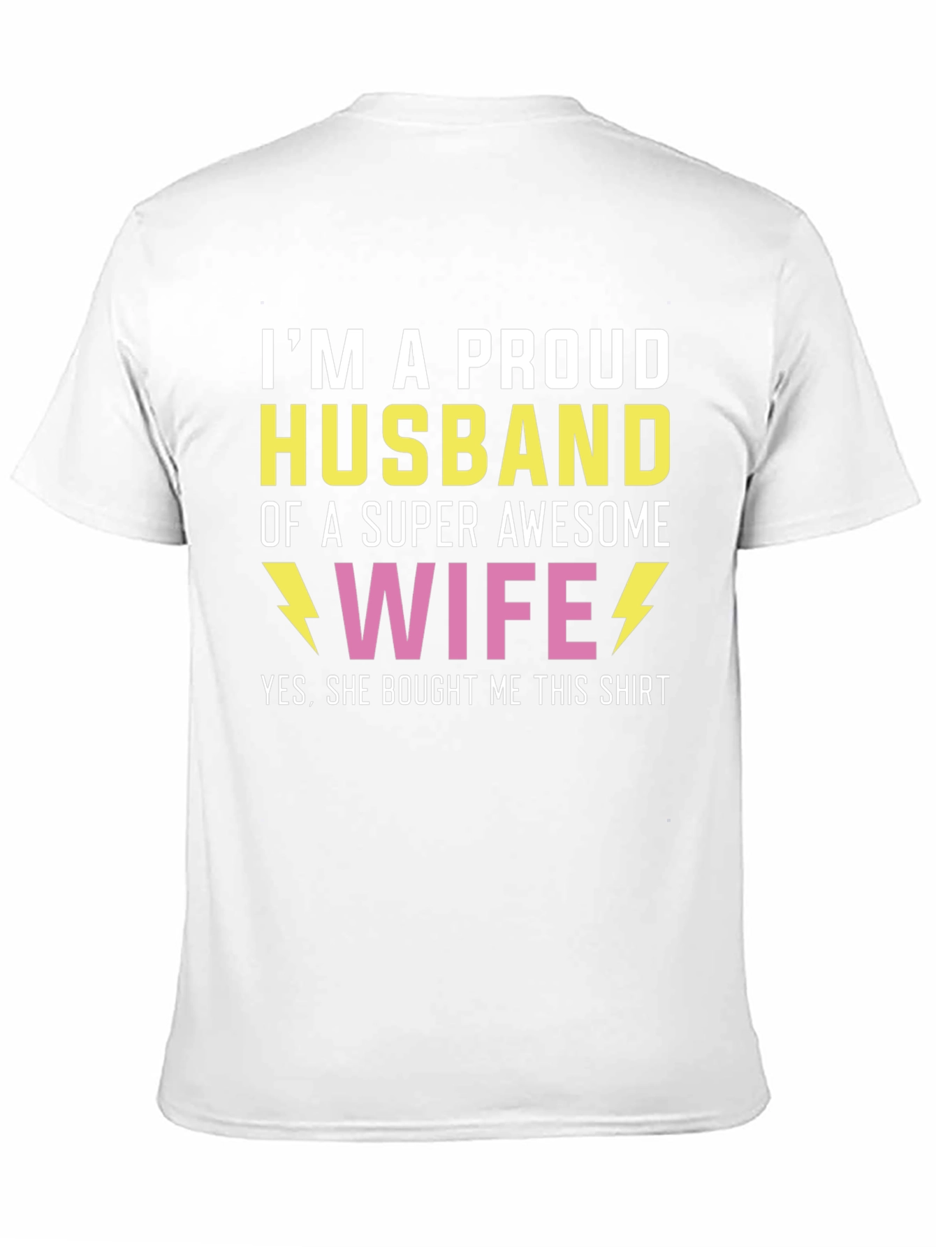 Black Proud Husband T-Shirt - Awesome Wife Gift view 11