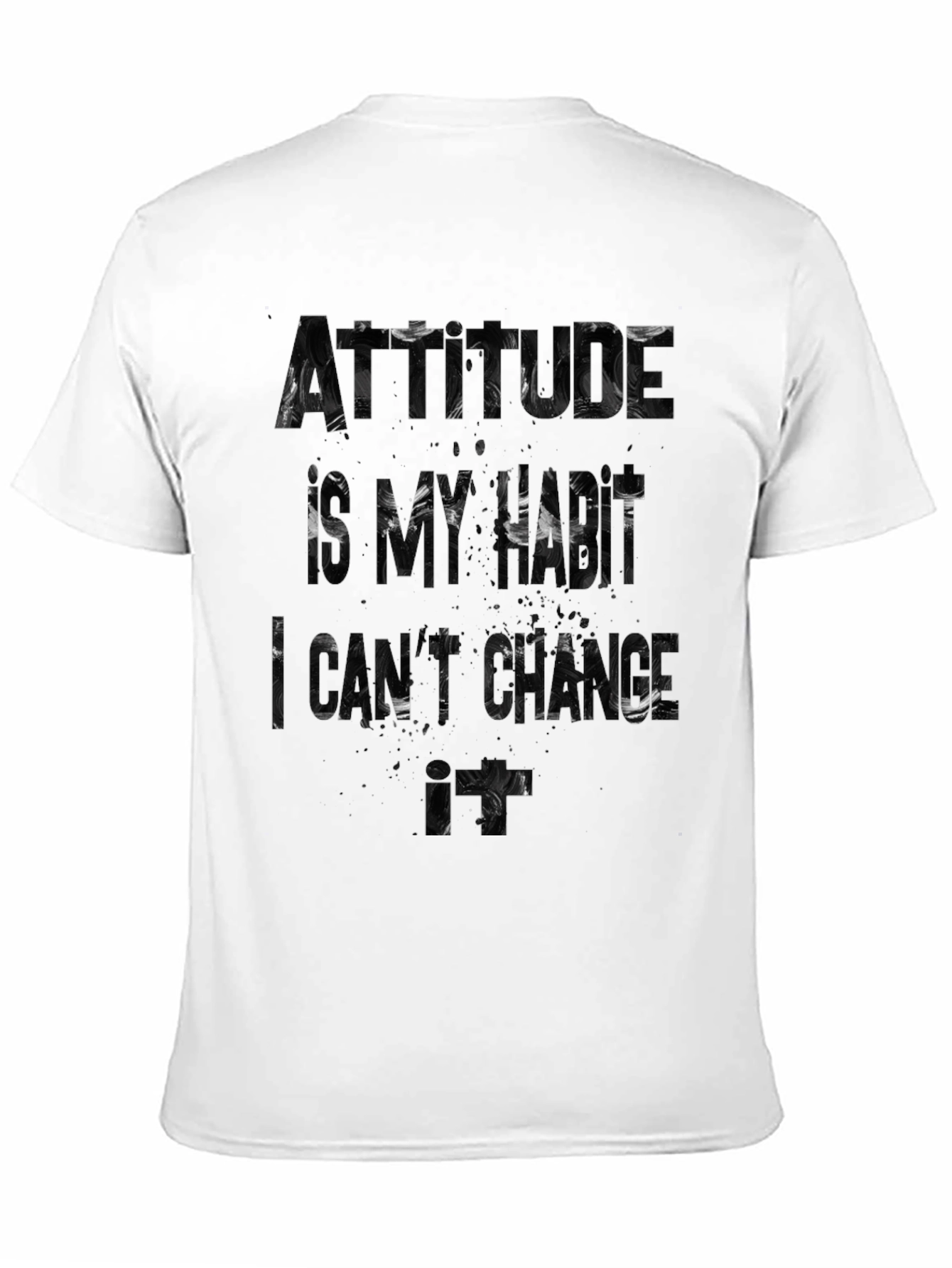 Black Attitude is My Hustle Graphic T-Shirt - Black view 11