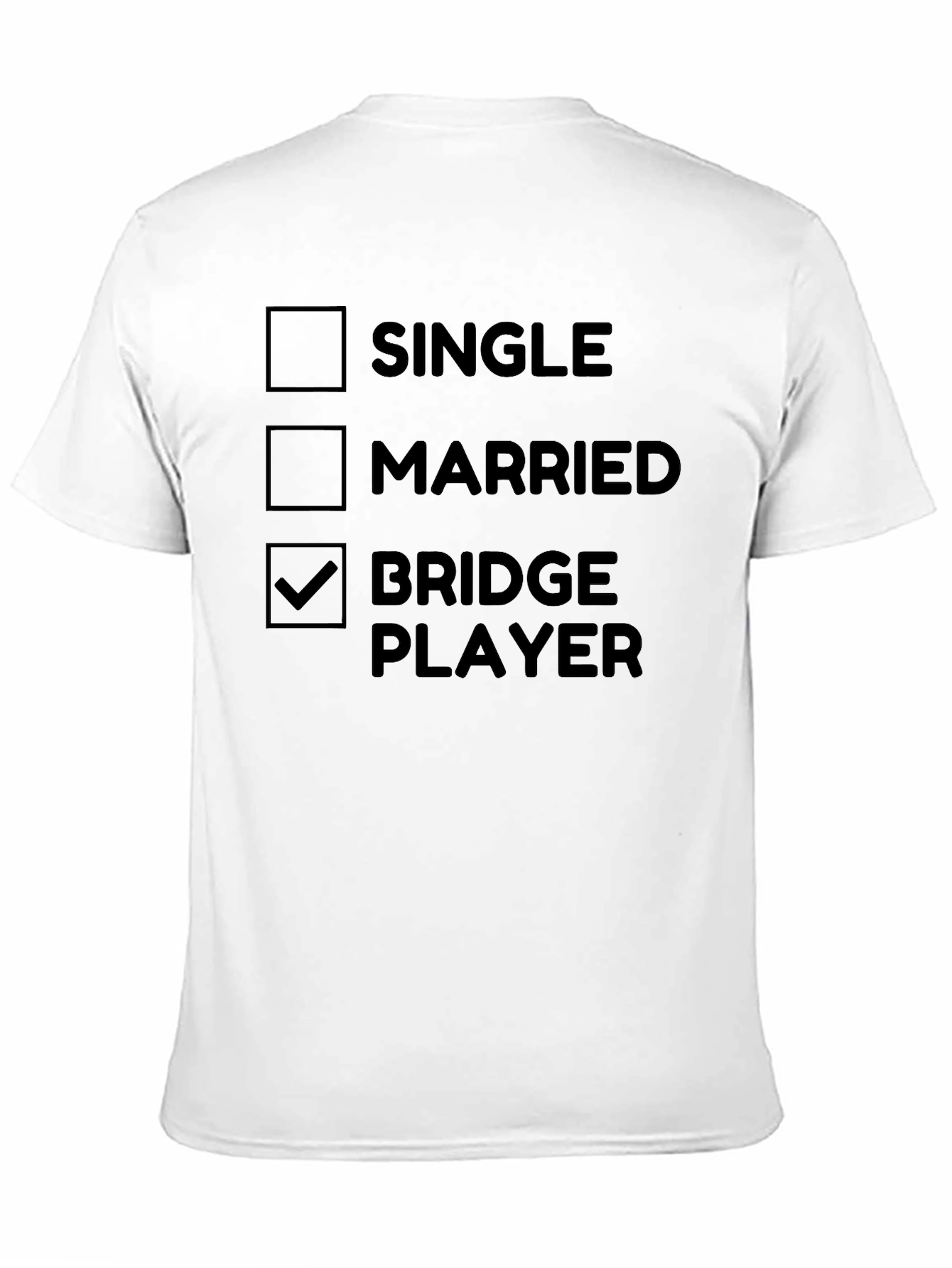 Black Funny Bridge Player T-Shirt view 11