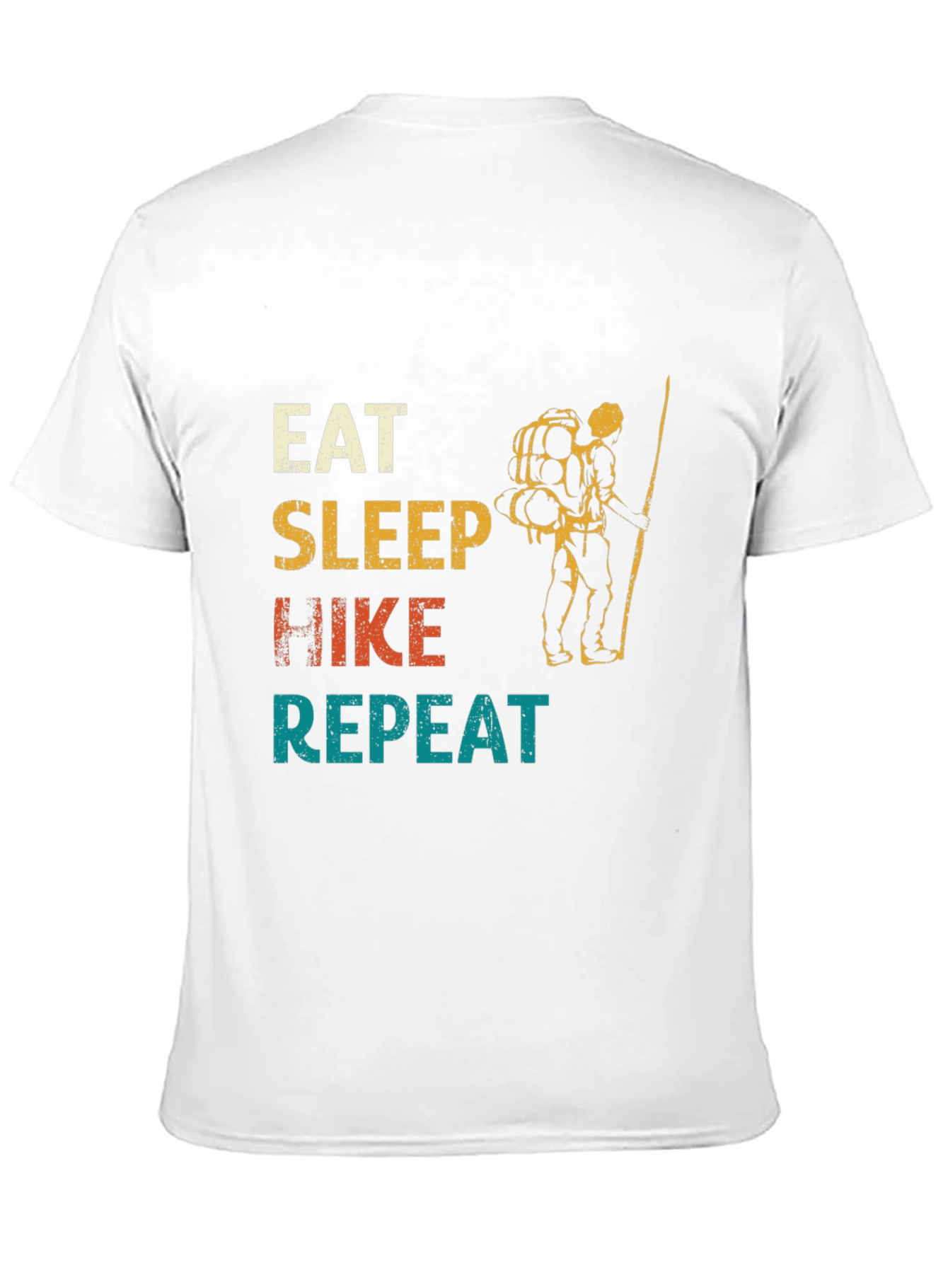 Black Eat Sleep Hike Repeat Graphic Tee view 11