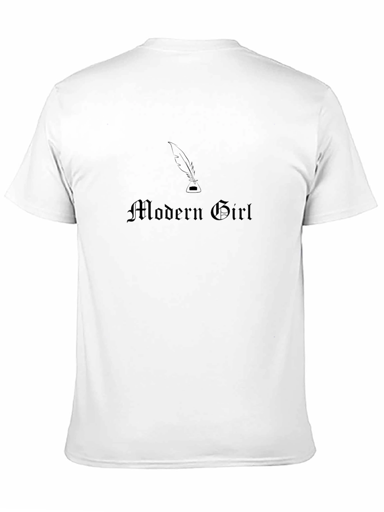 Black Modern Girl Black T-Shirt - Gothic Style view 11