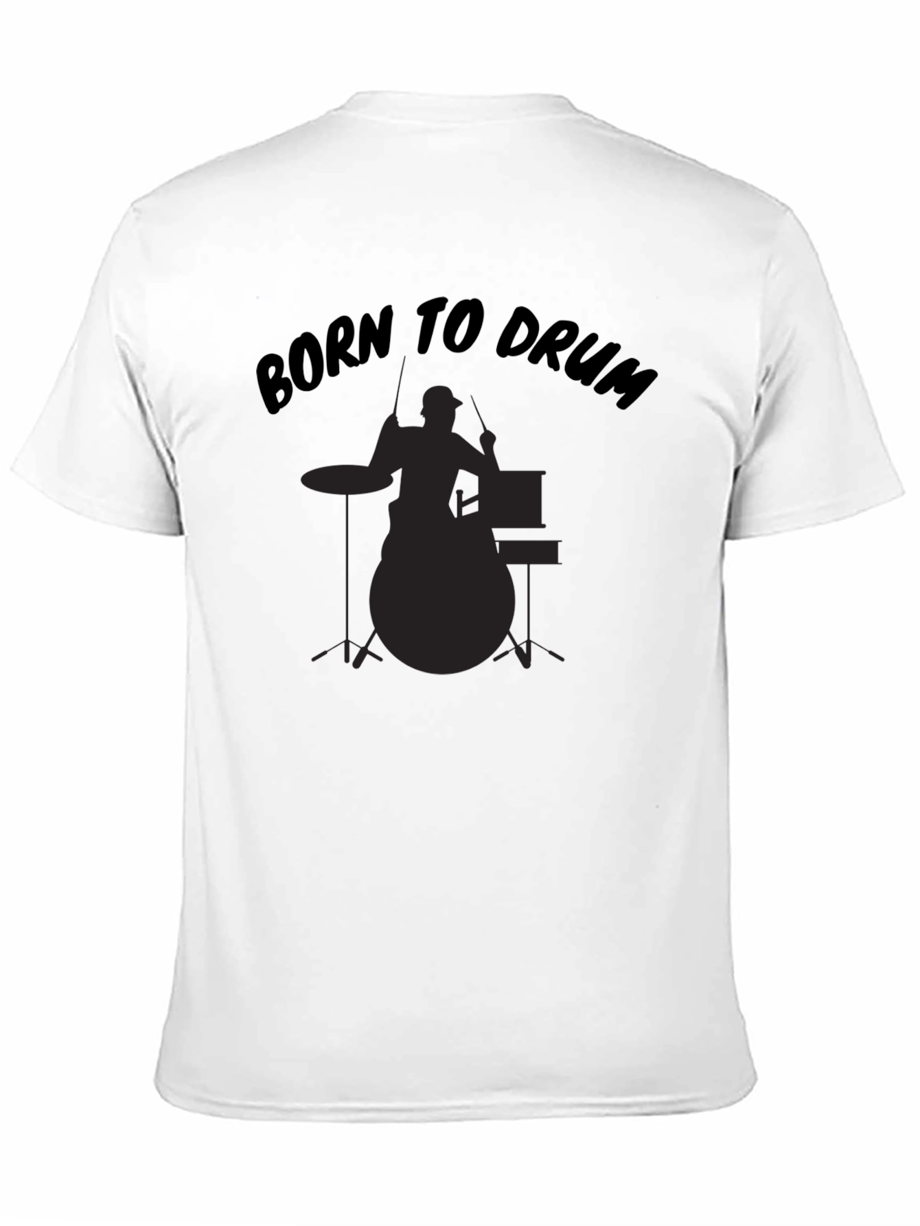 Black Born to Drum Black T-Shirt view 11