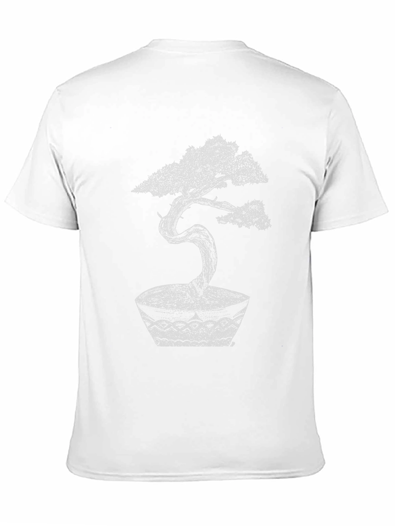 Black Bonsai Tree Graphic Tee - Artistic Black T-Shirt view 11