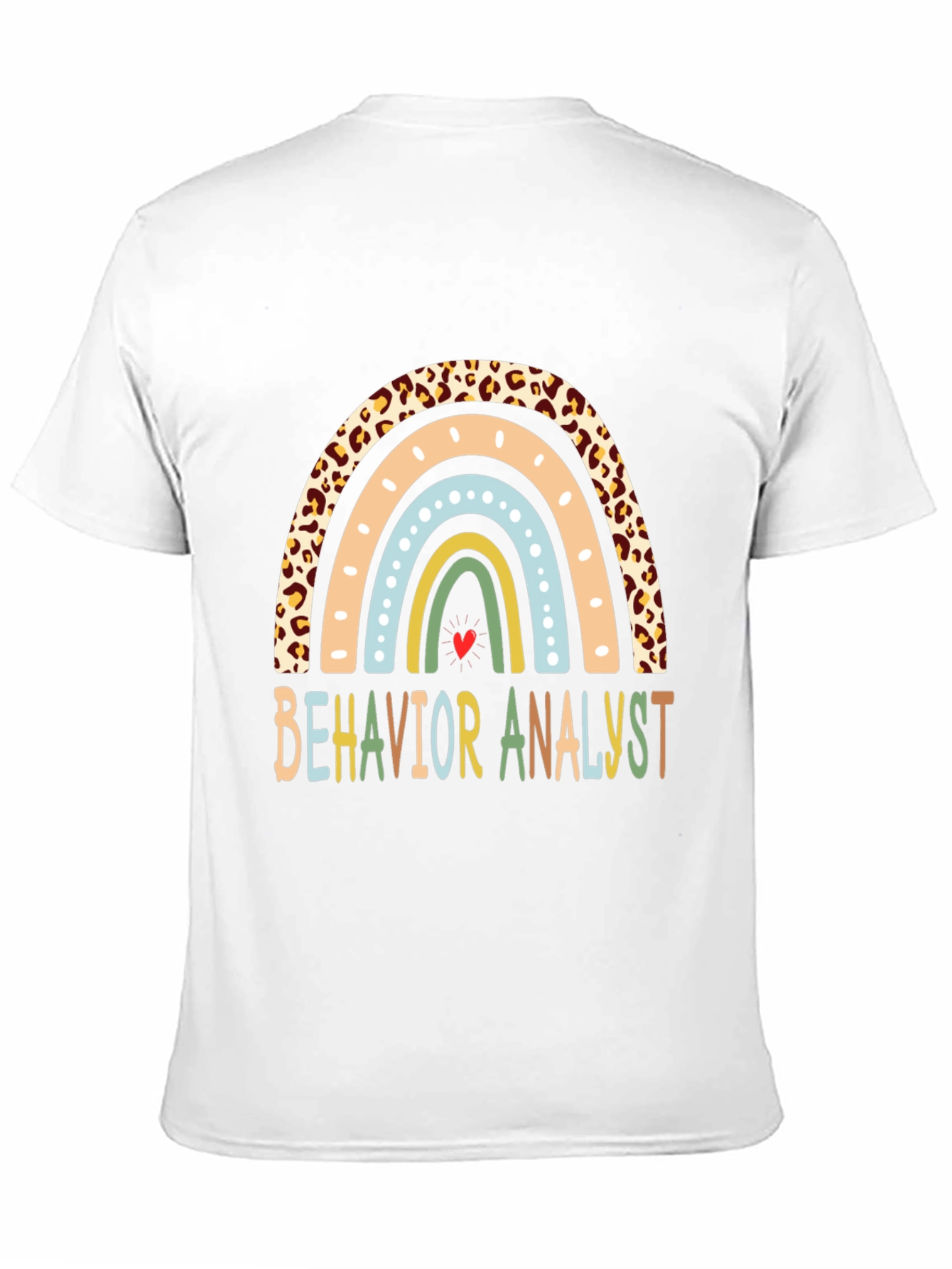 Black Behavior Analyst Rainbow Graphic Tee view 11