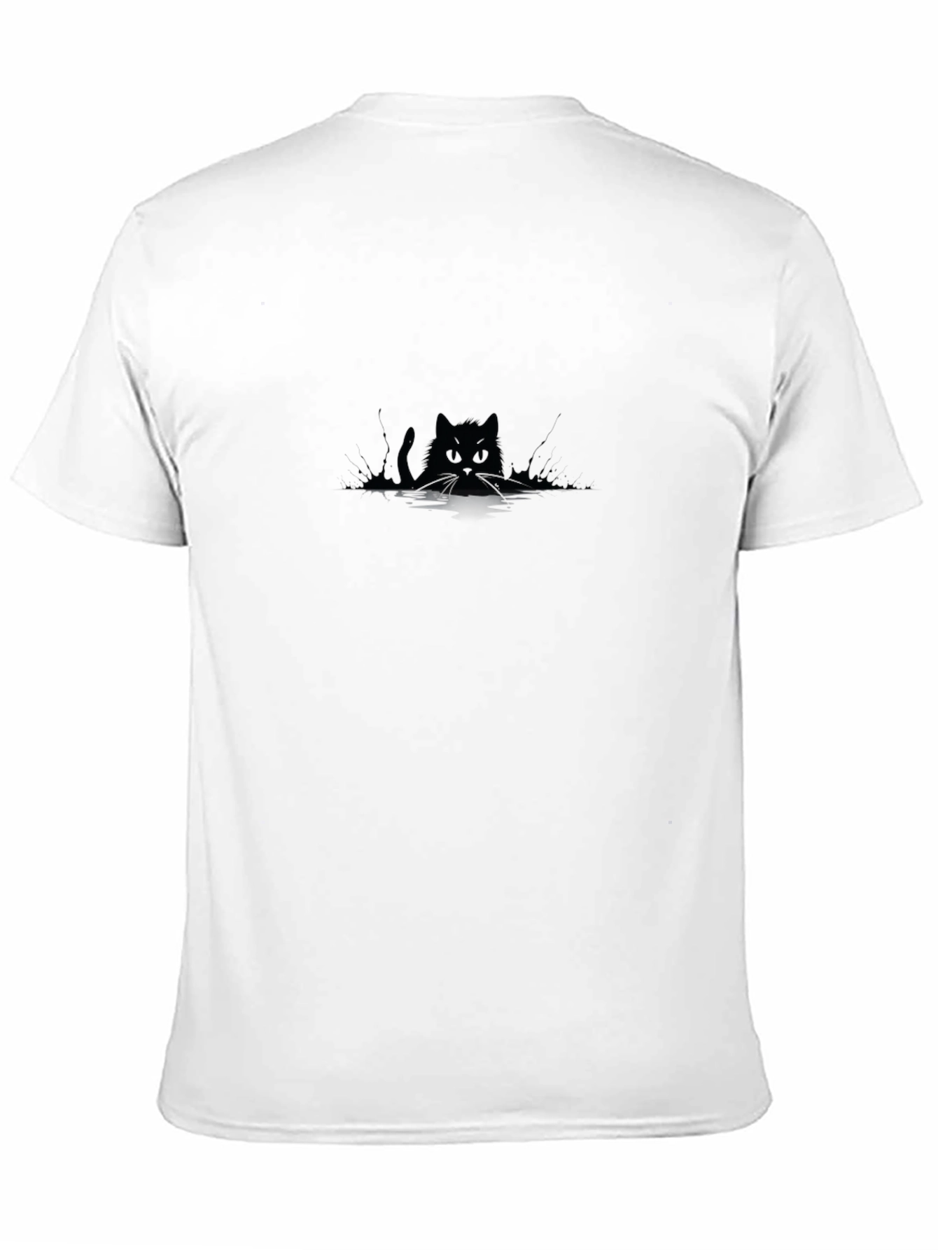 Black Black Cat Graphic Tee - Men's Crew Neck T-Shirt view 11
