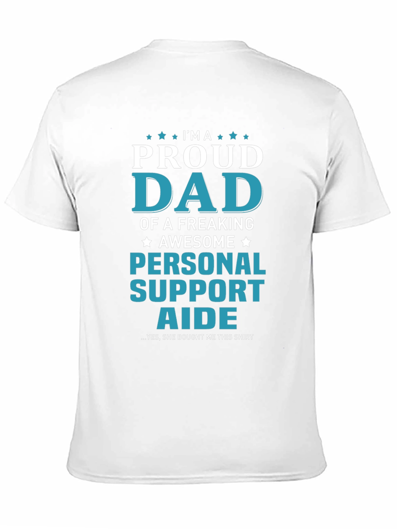 Black Proud Personal Support Aide Dad T-Shirt view 11