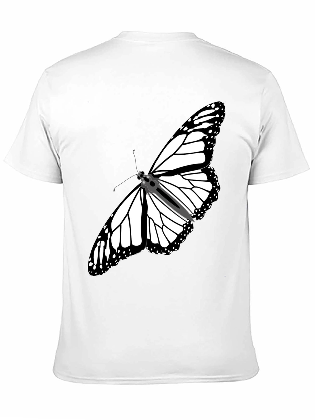 Black Butterfly Graphic Tee - Stylish Black Cotton T-Shirt view 11