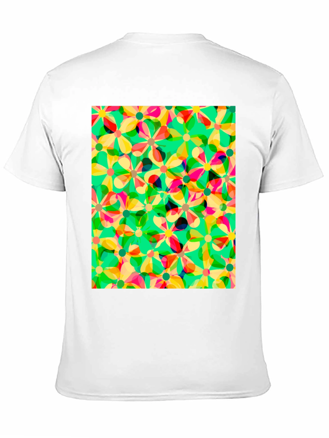 Black Floral Pattern Tee - Vibrant & Unique Design view 11