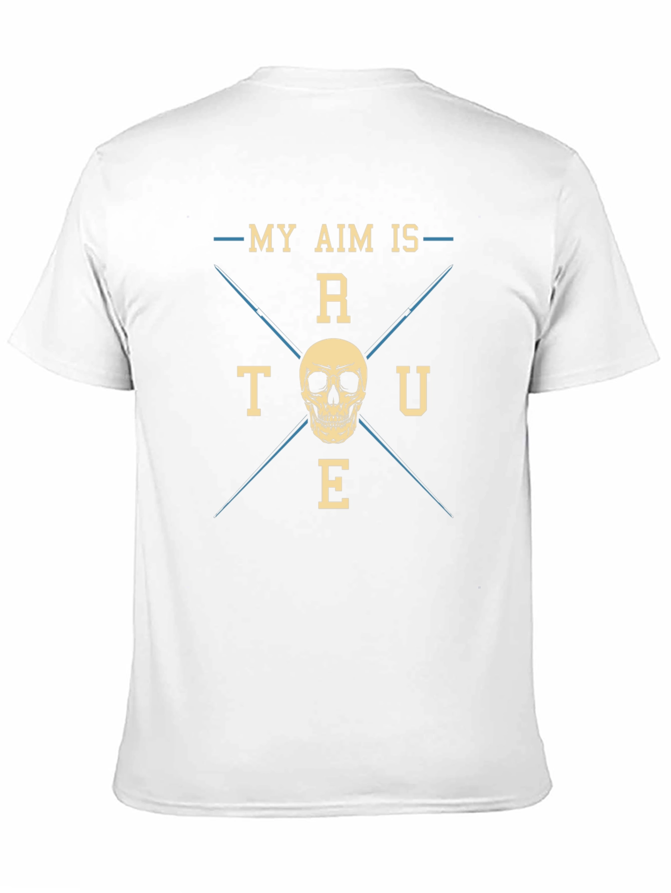 Black My Aim is True Skull Graphic Tee - Black view 11