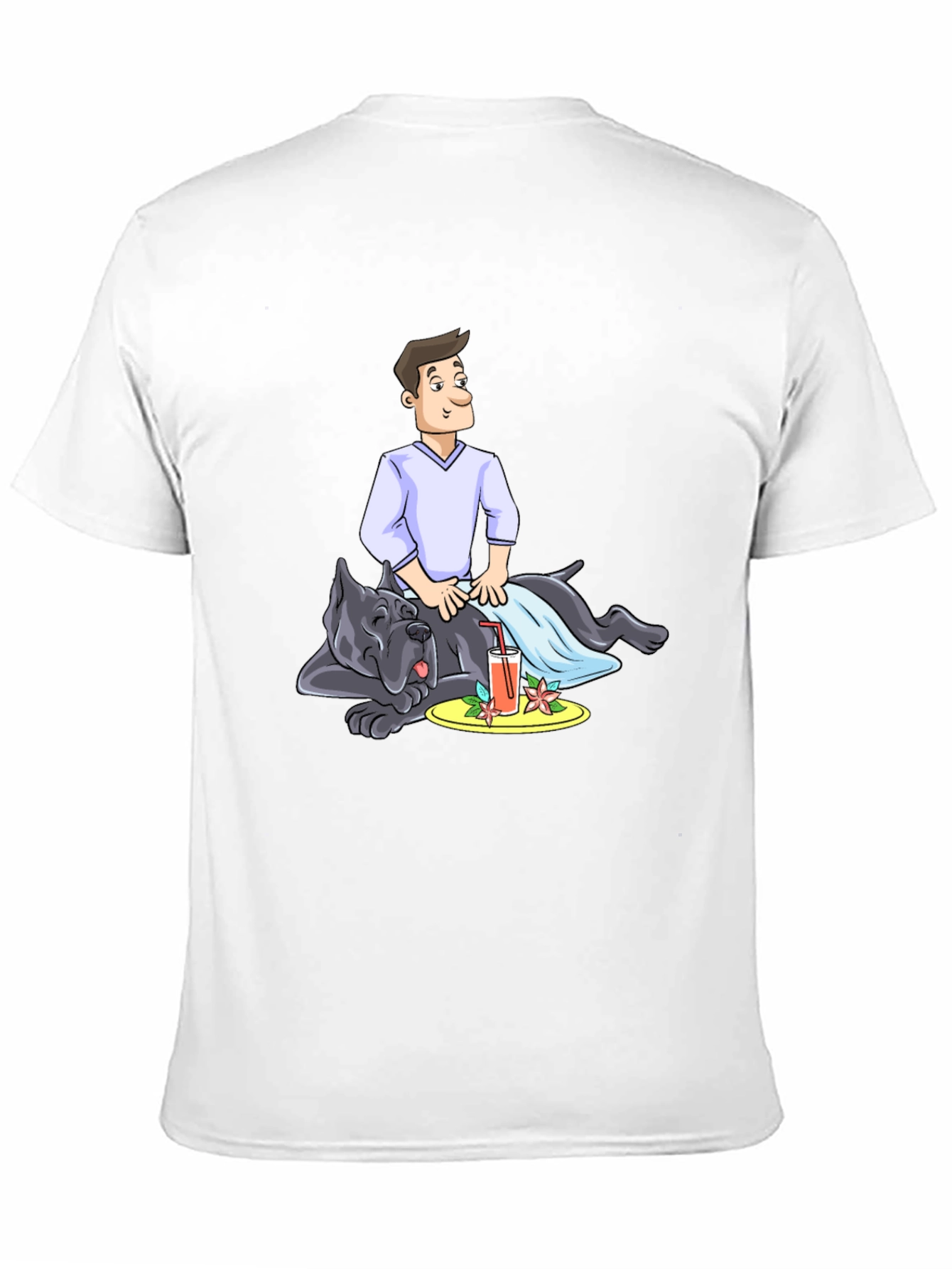 Black Relaxed Dog Massage T-Shirt view 11