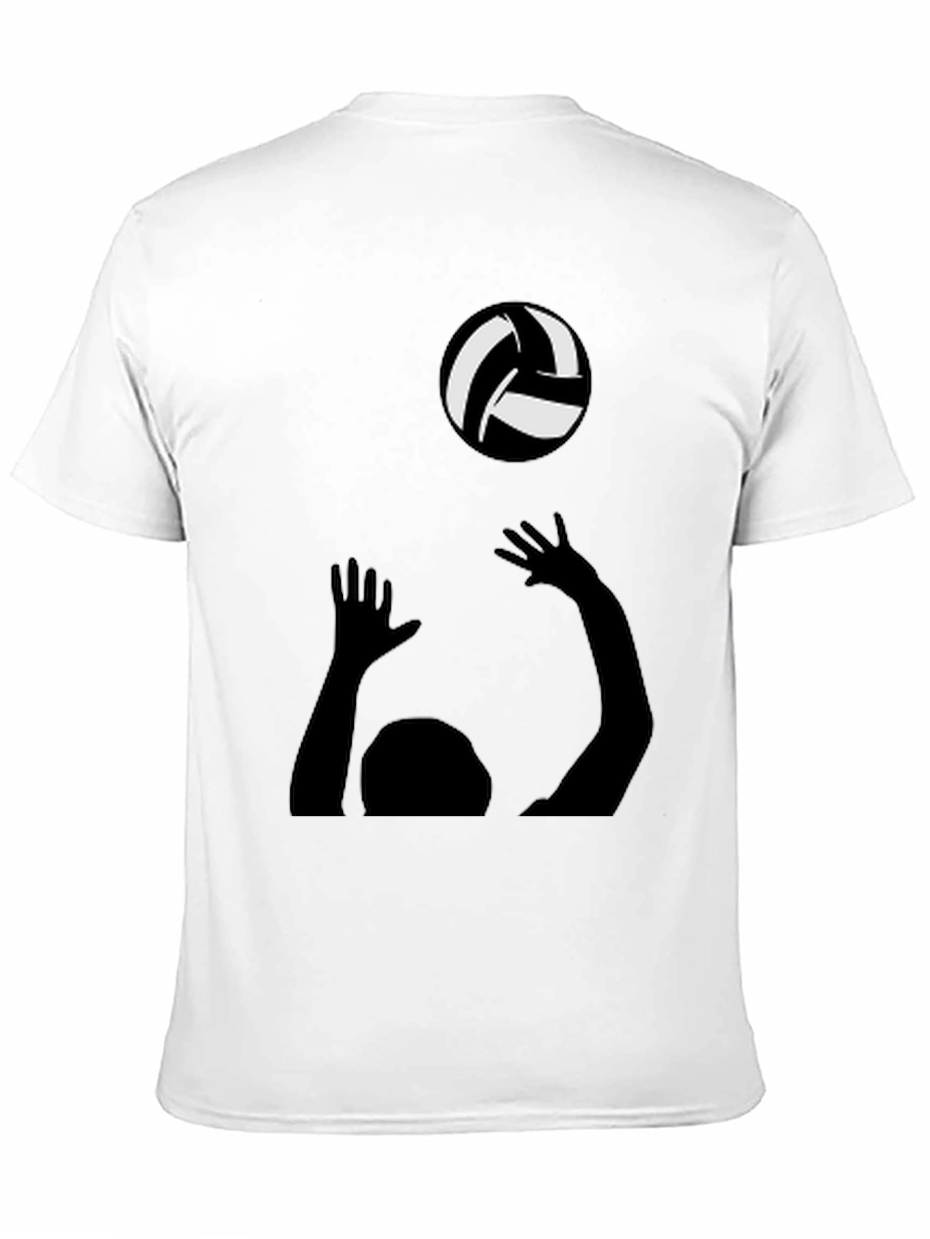 Black Volleyball Player Graphic Tee - Black Cotton Shirt view 11