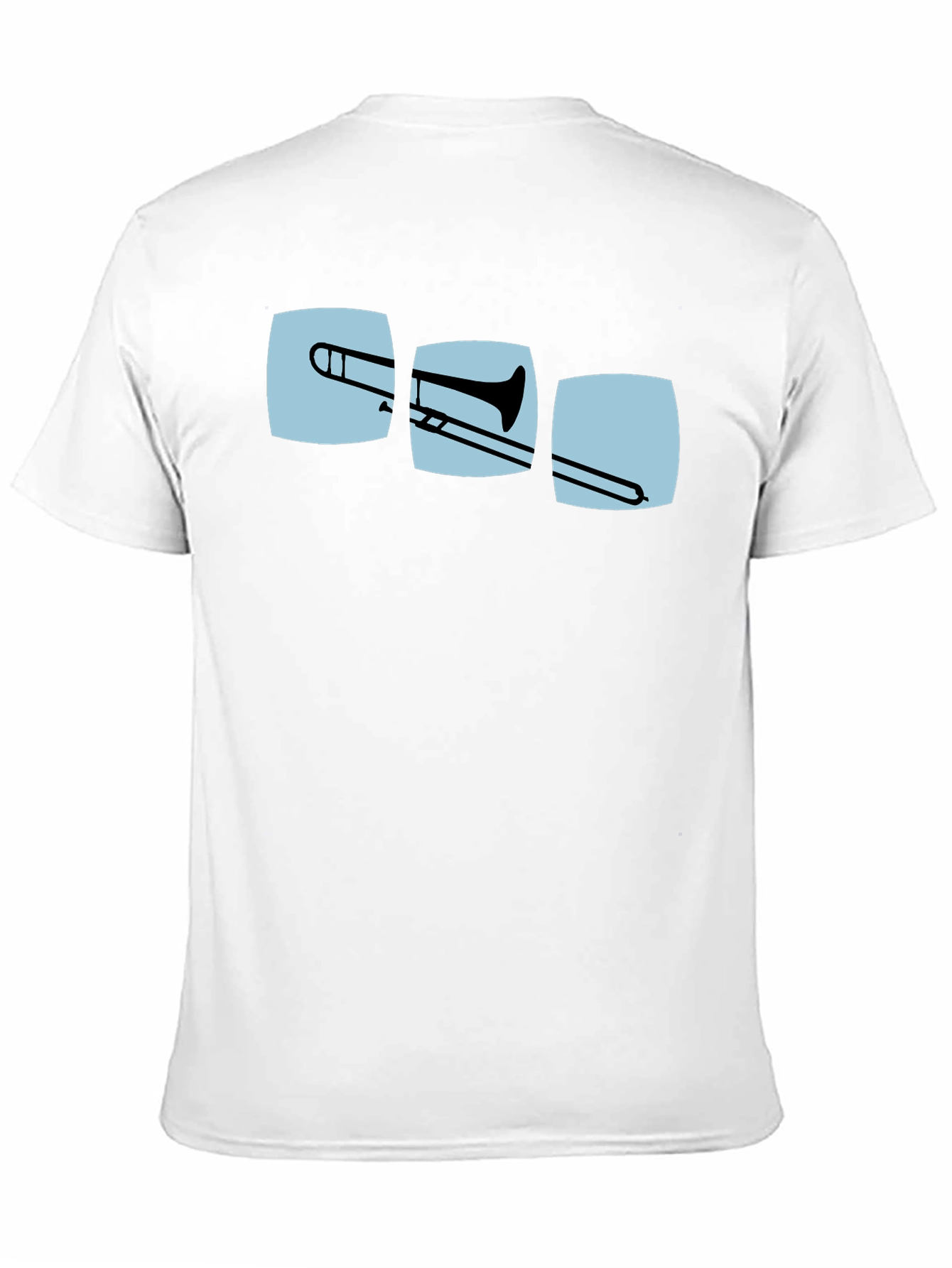 Black Trombone Graphic Print Black T-Shirt view 11