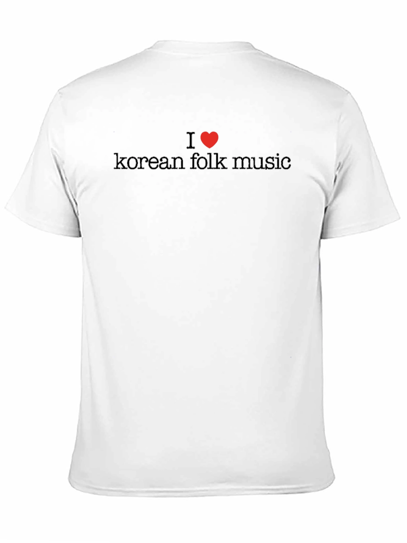 Black I Heart Korean Folk Music Tee - Stylish Comfort view 11