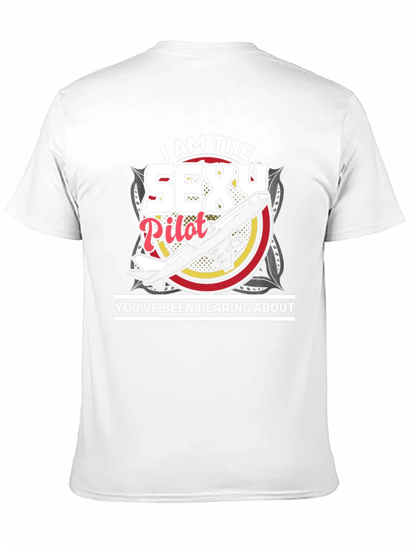 Black Sexy Pilot Graphic T-Shirt - Aviation Humor Tee view 11