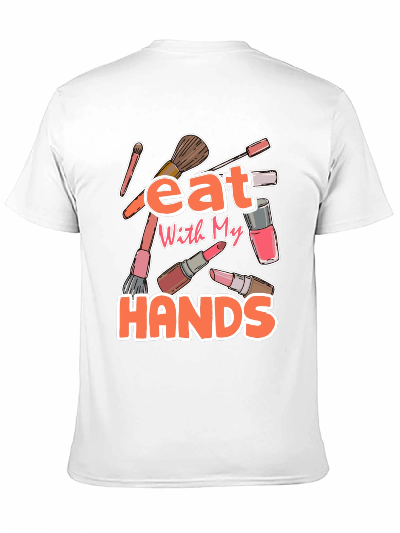 Black Eat With My Hands Makeup T-Shirt view 11