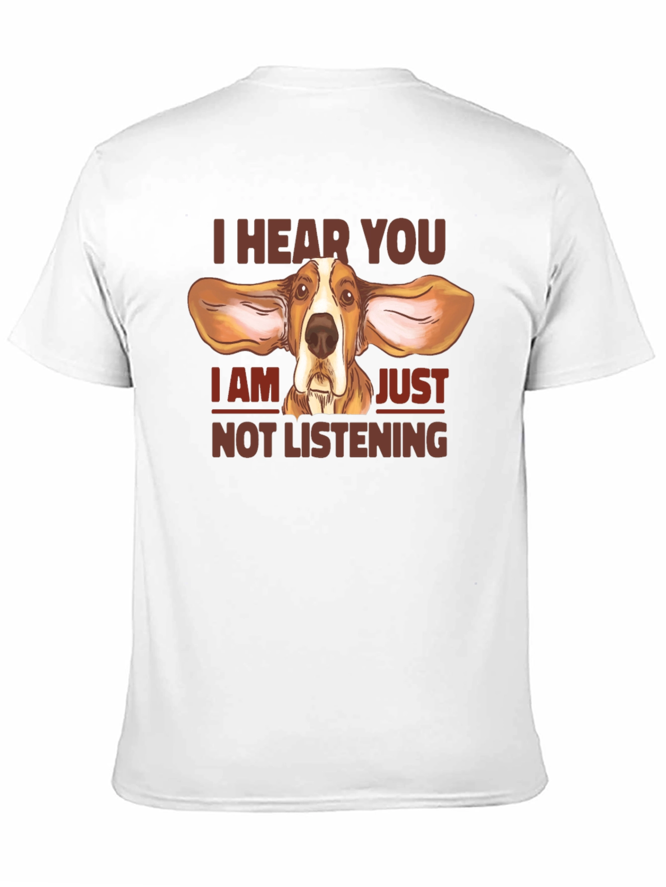 Black Funny Dog T-Shirt: I Hear You, Not Listening! view 11