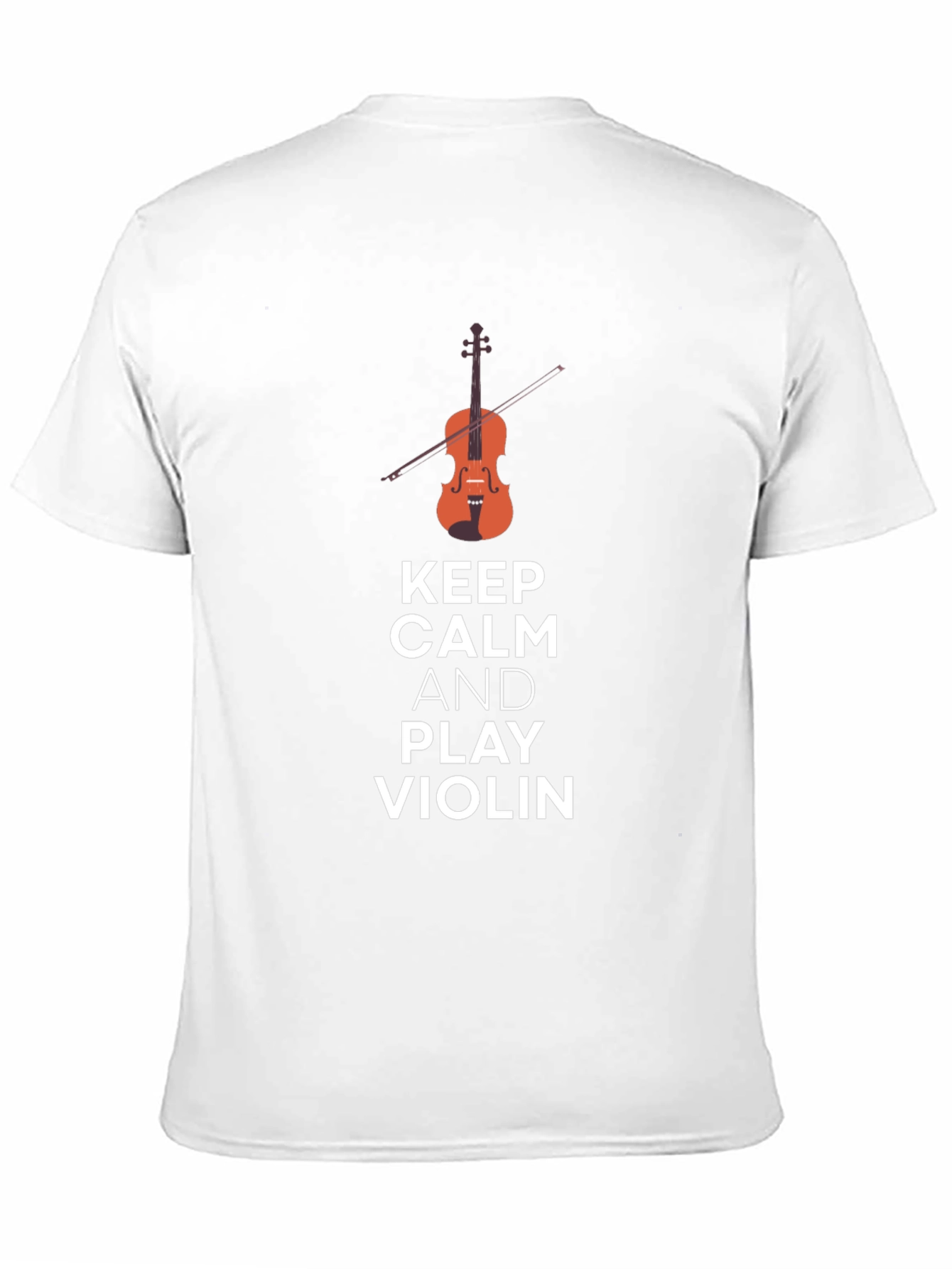 Black Keep Calm and Play Violin Graphic Tee - Black view 11